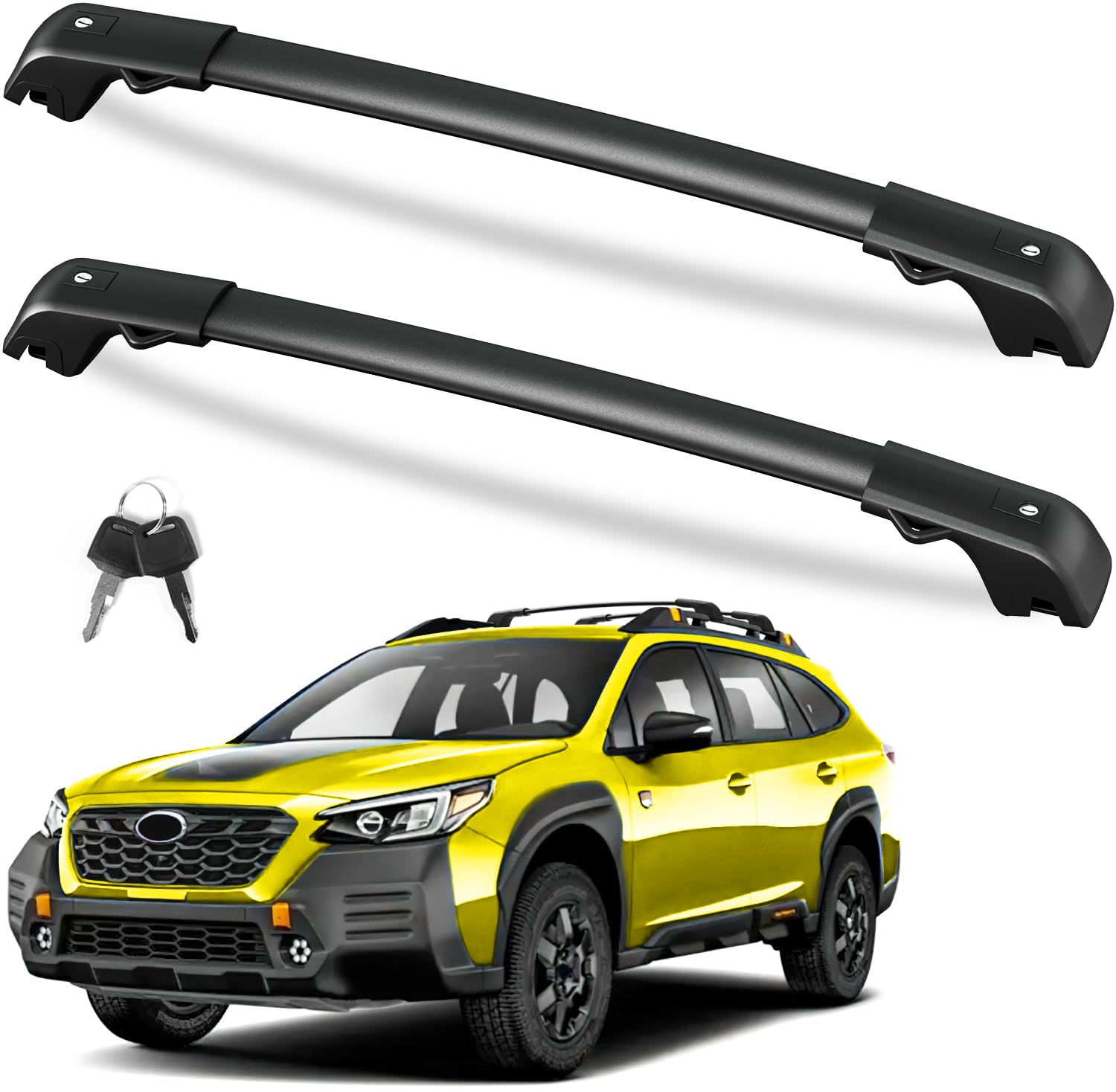 Fengyu Roof Rack Cross Bars 220Lb Compatible With Subaru Forester Wilderness 2022 2023 2024, Heavy Duty Lockable Aluminum Roof R