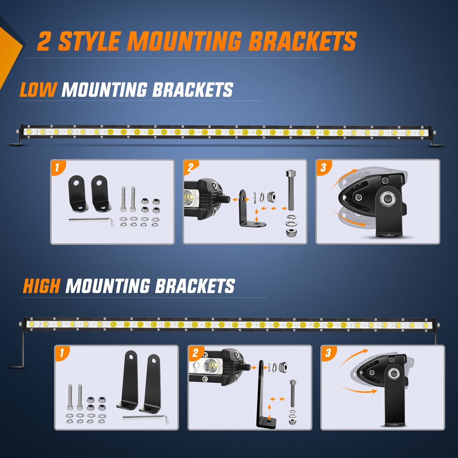 Nilight Single Row Led Light Bar Ultra-Slim Spot Flood Combo 31 Inch 90W Fog Driving Work Roof Bumper Lighting For Offroad 4X4 T