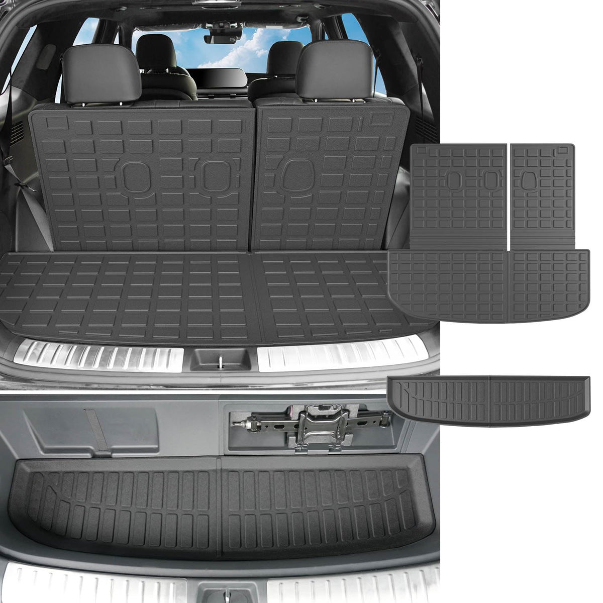 Powoq Cargo Mat Compatible With 2020-2025 Hyundai Palisade Cargo Liner Tpe Trunk Mat Replacement For 2020-2023 2024 2025 Hyundai