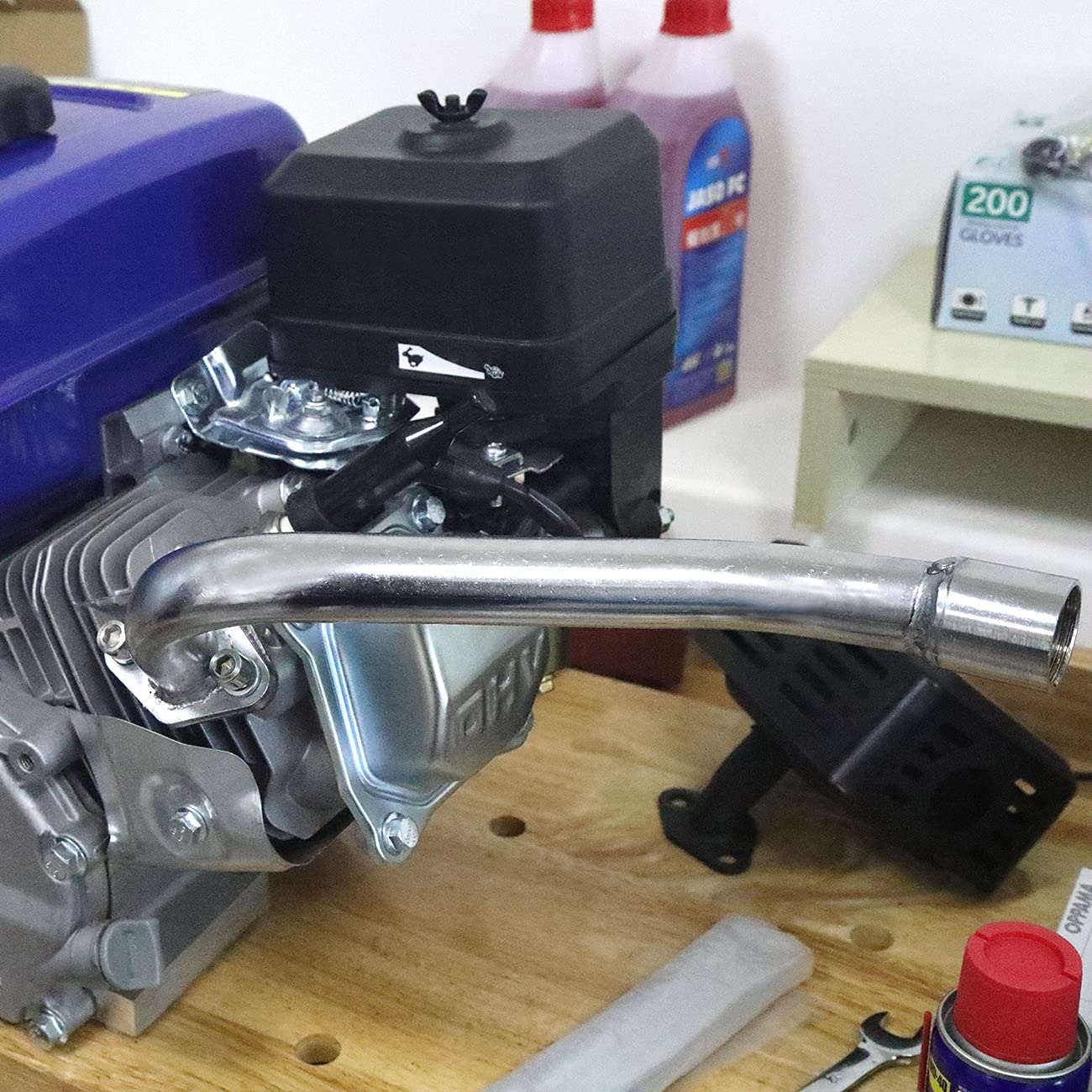 Hgc Center Rear Exhaust For Predator 196Cc Gx160 Gx200 Go Kart