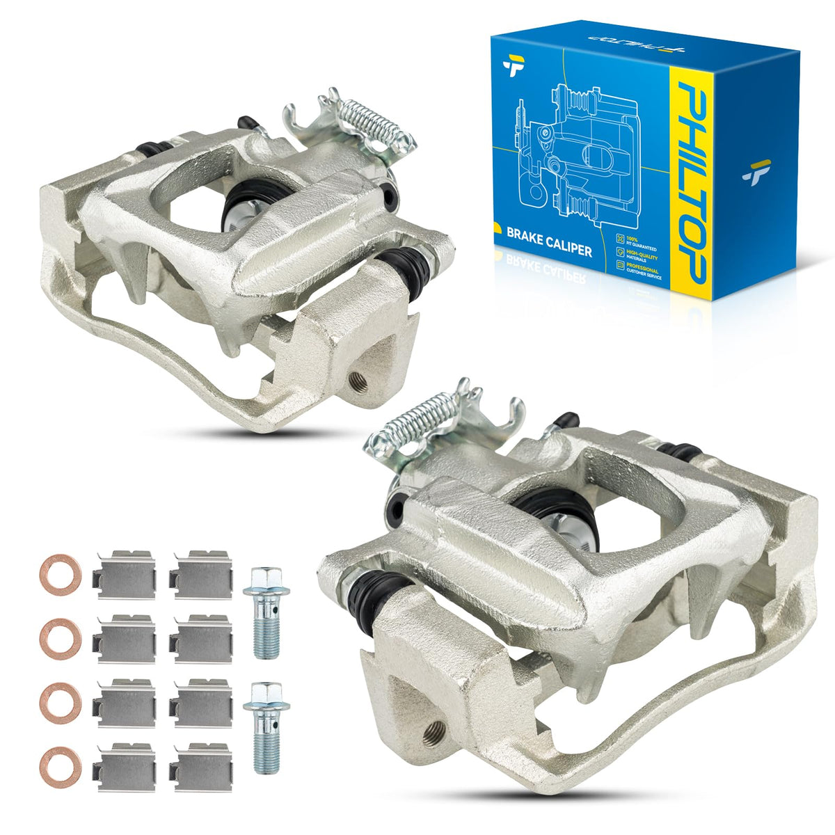 Philtop Brake Caliper Rear Compatible With 2008-2012 Grand Caravan, Town&Country, 2009-2012 Routan, 2012 C/V, Brake Calipers Set