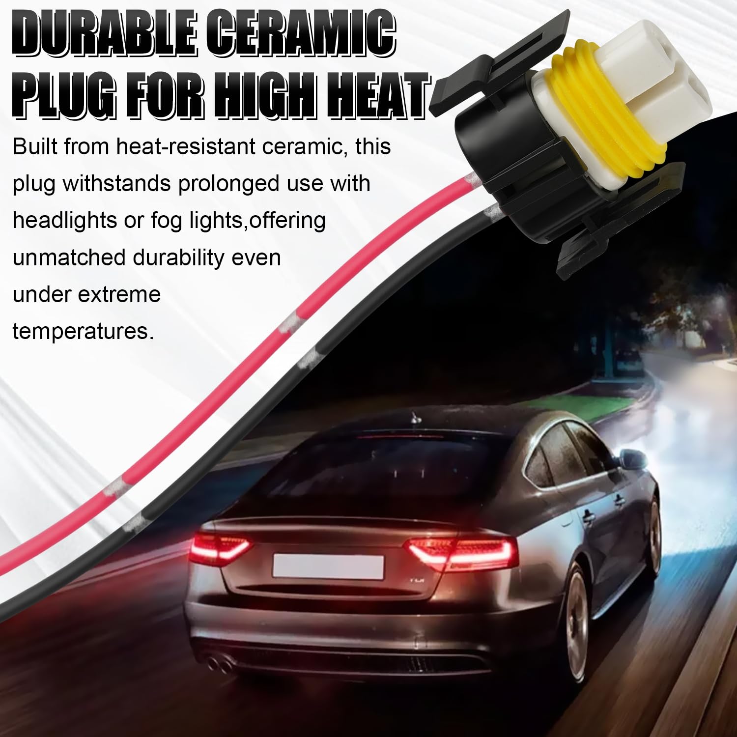 Ibrightstar H11 H9 H8 880 881 Female High Temperature Ceramic Adapter Wiring Harness Sockets Wire For Headlights Or Fog Lights