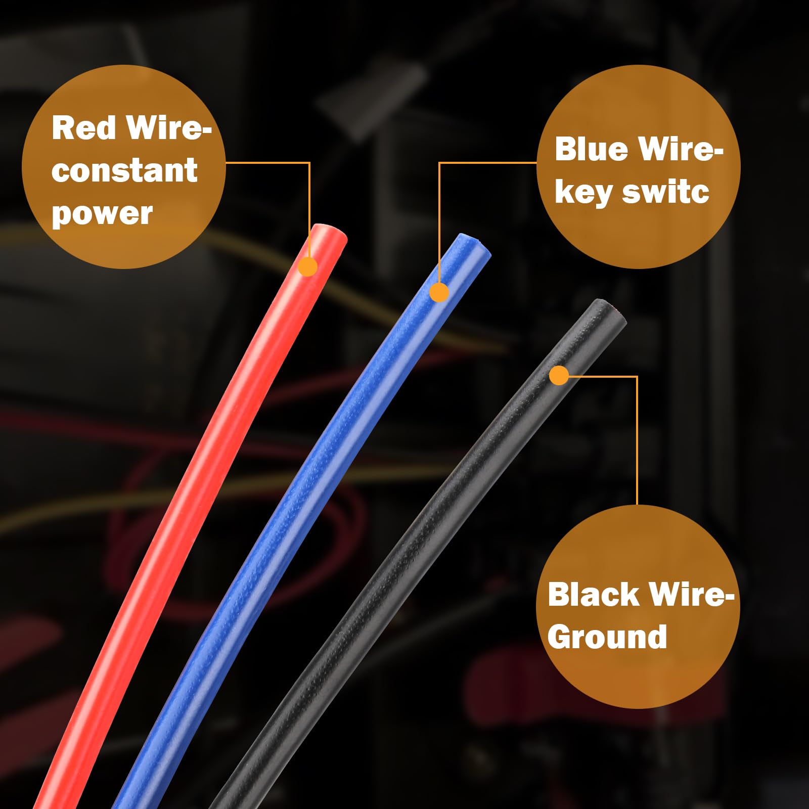 12Awg Pulse Power Plug Connector Pigtail Compatible With Polaris Ranger Xp 1000 & Rzr Rs1 Pro & General 2018 2019 2020 2021 - Pulse Bar Wire Harness (3 Pcs)