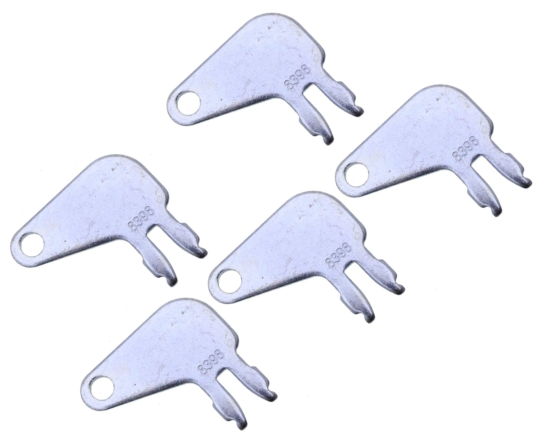 Yiqi 5 Pcs Master Disconnect Key 8398 8H5306 8H-5306 7N0718 For Caterpillar Cat Equipment Battery Disconnect And Older Ignitions