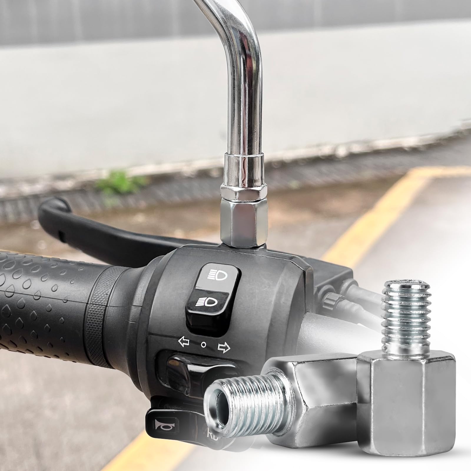 Motorcycle Mirror Mount Adapter 10Mm To 10Mm/8Mm Standarad/Reverse Motorcycle Rear Mirror Adapter Threads