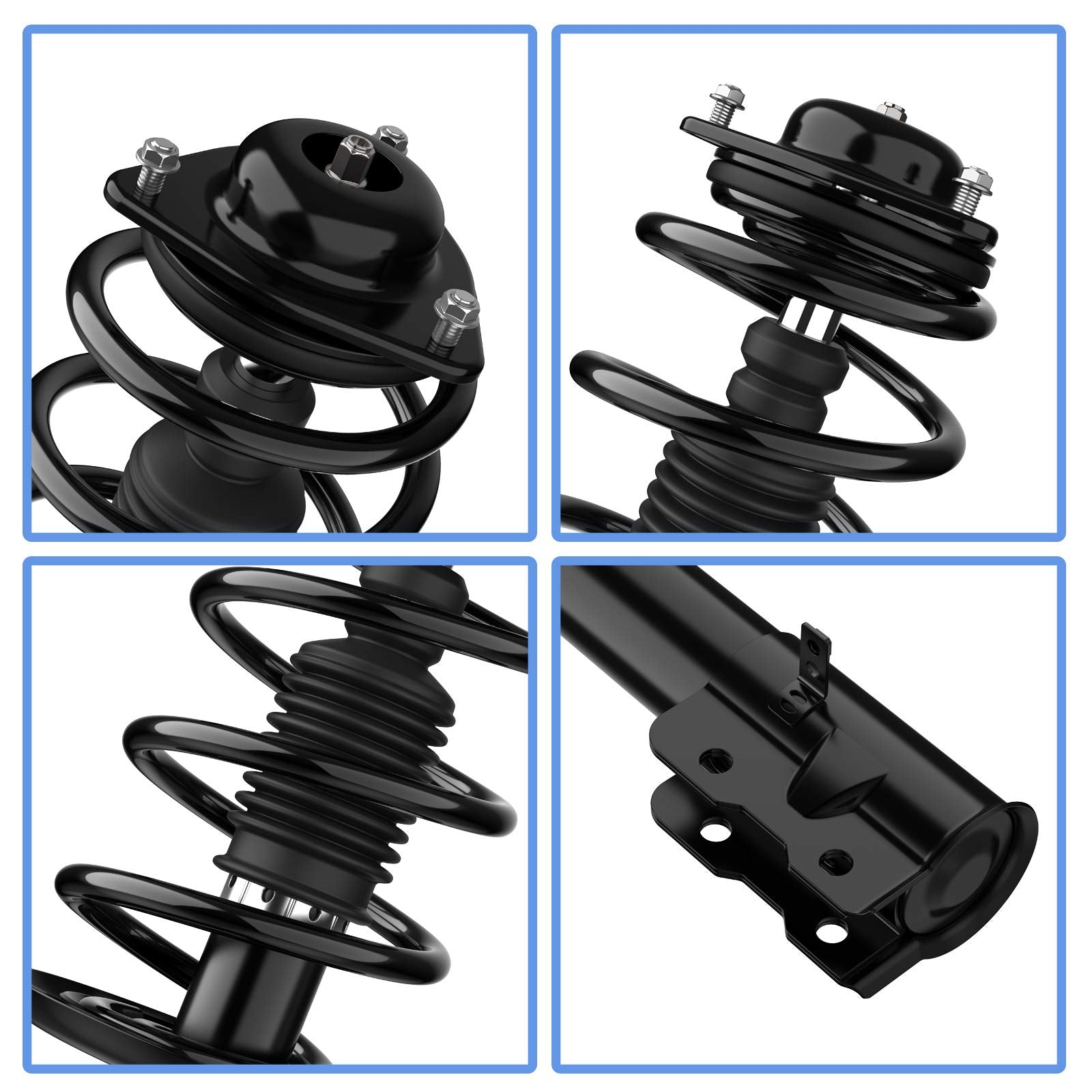 Yitamotor Front Struts Complete Strut Suspension Compatible With 2007-2012 Dodge Caliber, 2007-2014 Jeep Compass, 2007-2014 Jeep