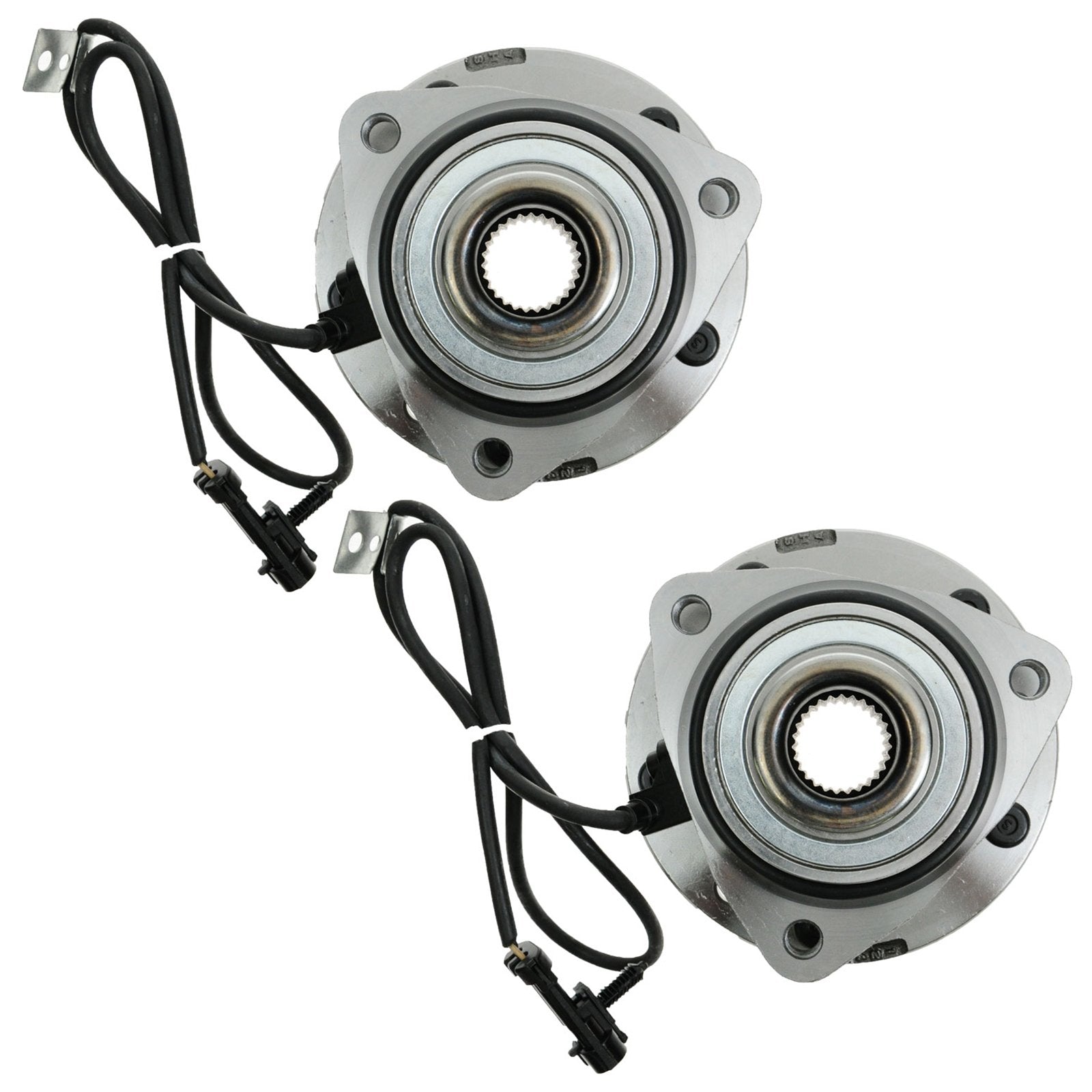 Trq Front Wheel Hub Bearings Assembly Set Compatible With 1997-2005 Chevrolet Blazer 1997-2004 S10 1997-2001 Gmc Jimmy Sonoma 19