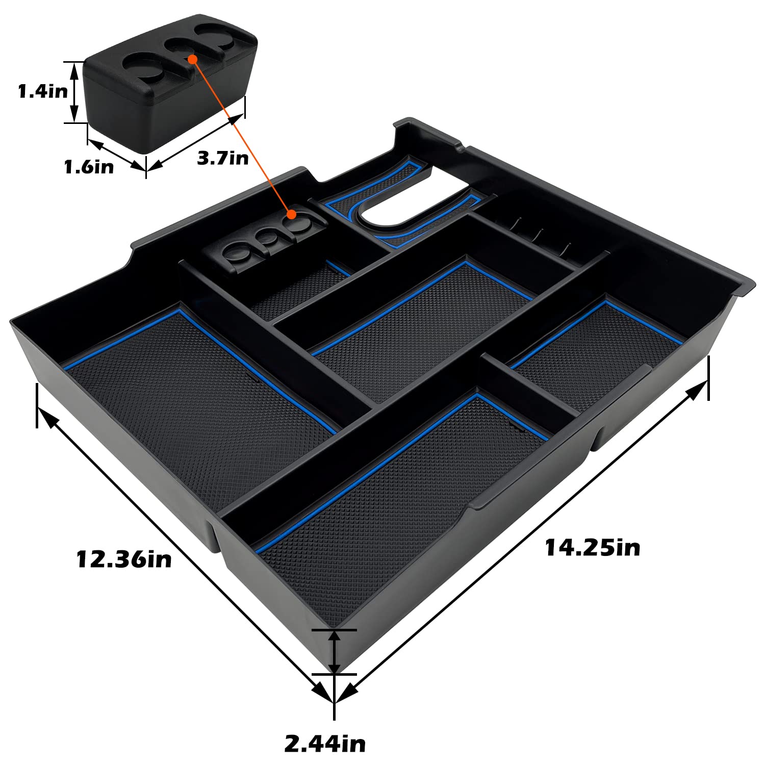 Jojomark Compatible With Toyota Tundra Accessories Center Console Tray Organizer Fits For Toyota Tundra 2014-2020 2021 Insert Ab