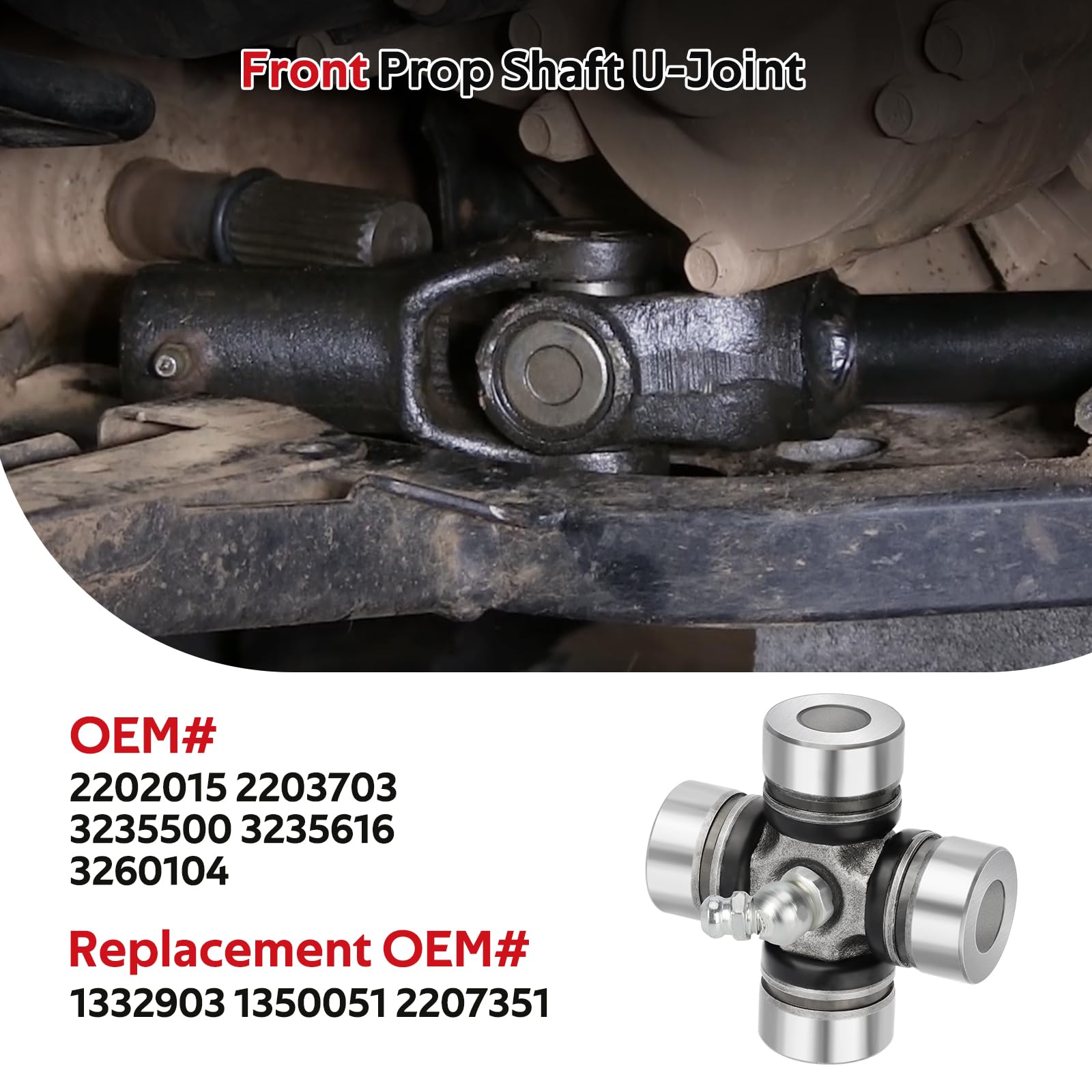 Front Prop Shaft U-Joint 2SET for Polaris RZR Ranger Sportsman General 1000 900 800 700 570 500 OEM# 2202015 2203703 3235500 323
