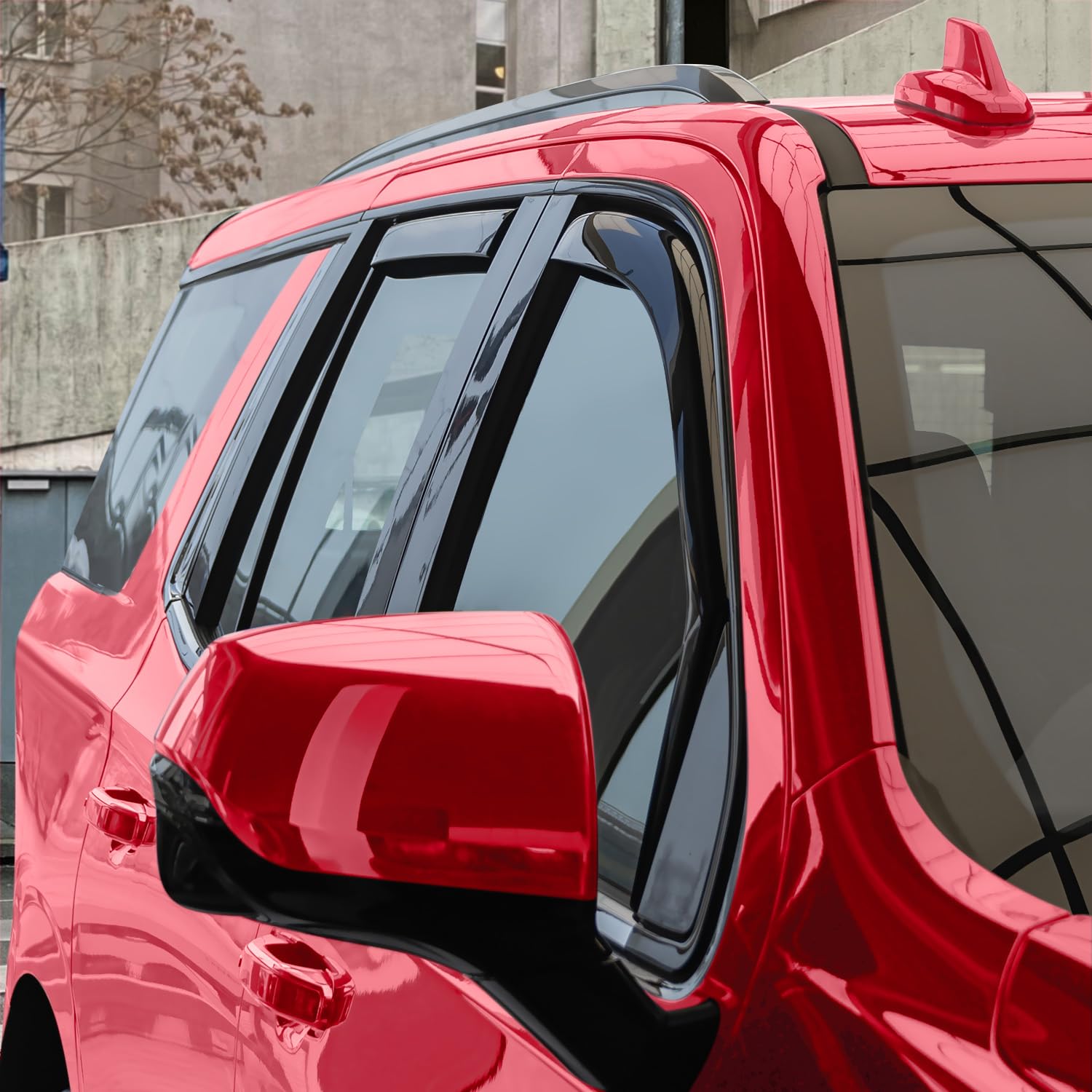 Voron Glass in-Channel Extra Durable Rain Guards for Chevrolet (Chevy) Suburban 2021-2025, Window Deflectors, Vent Window Visors