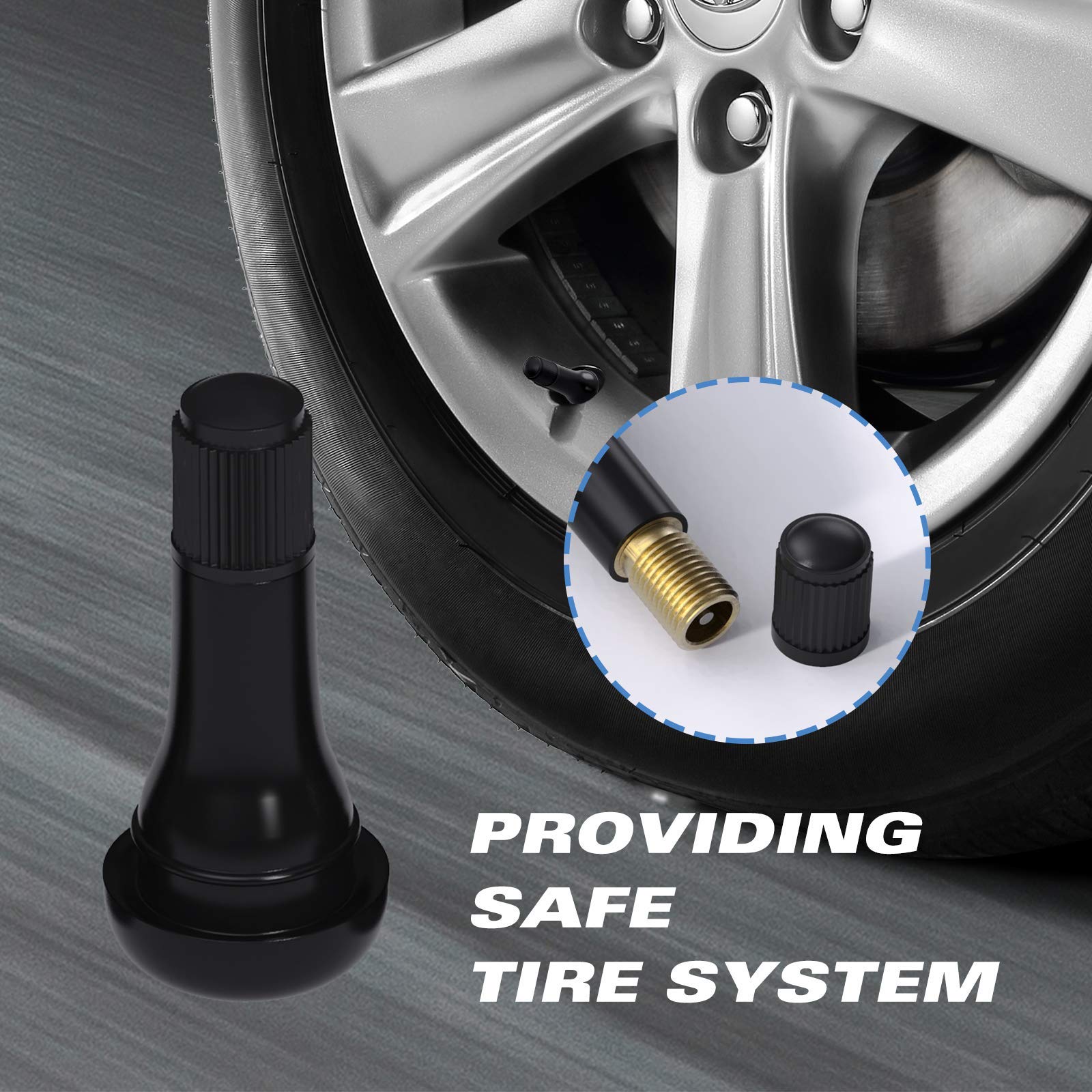 Ckauto Tr413 Rubber Snap-In Tire Valve Stem (5Pcs/Bag)