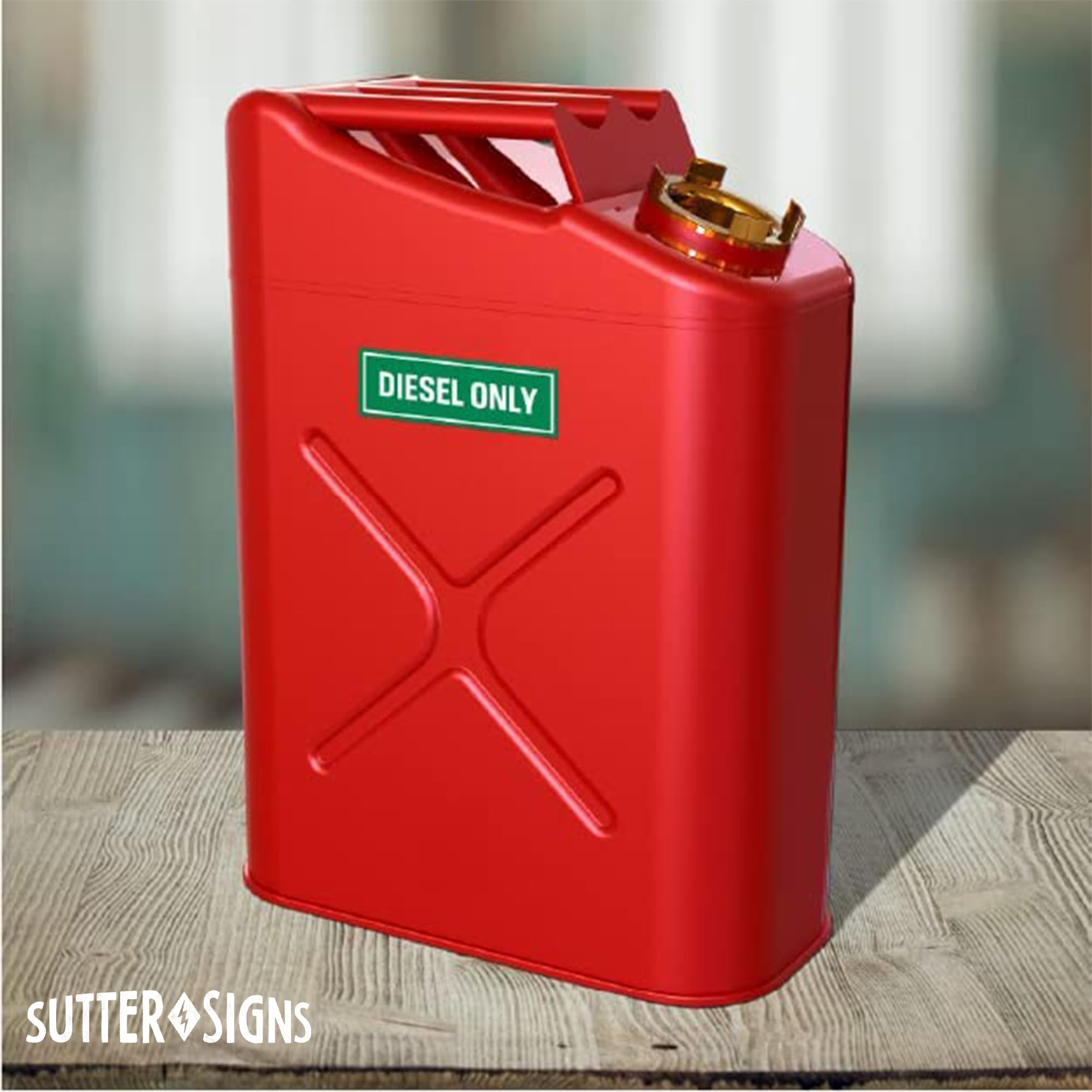 Sutter Signs 9Pc Diesel Only/Gasoline Only/Mixed Fuel Only Stickers For Fuel Tank | Weatherproof Adhesive Decals For Trucks, Tra