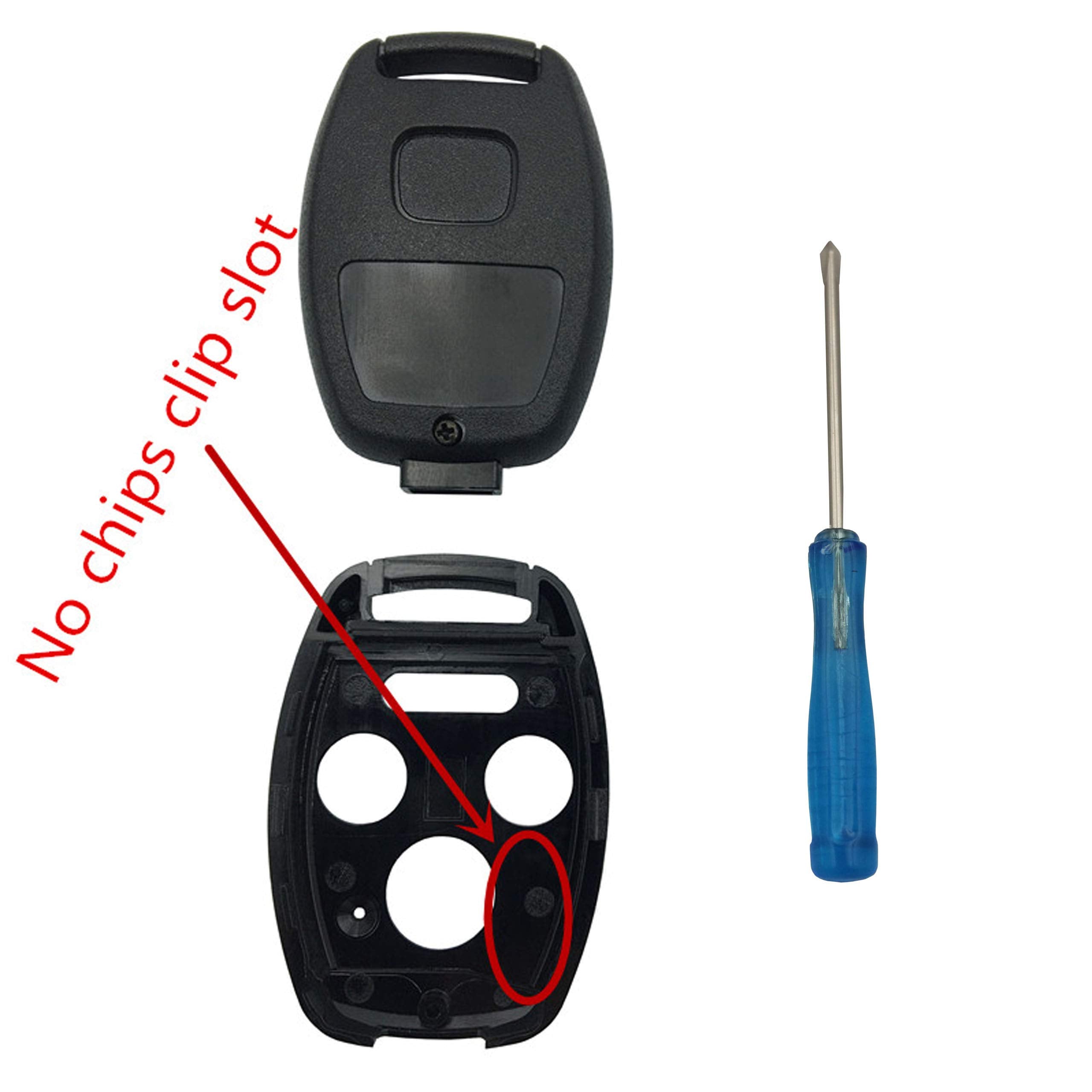 Replacement For 3+1 Buttons Keyless Entry Remote Honda Key Fob Case Fit For Honda 2008-2012 Accord 2006-2013 Civic Ex 2009-2015