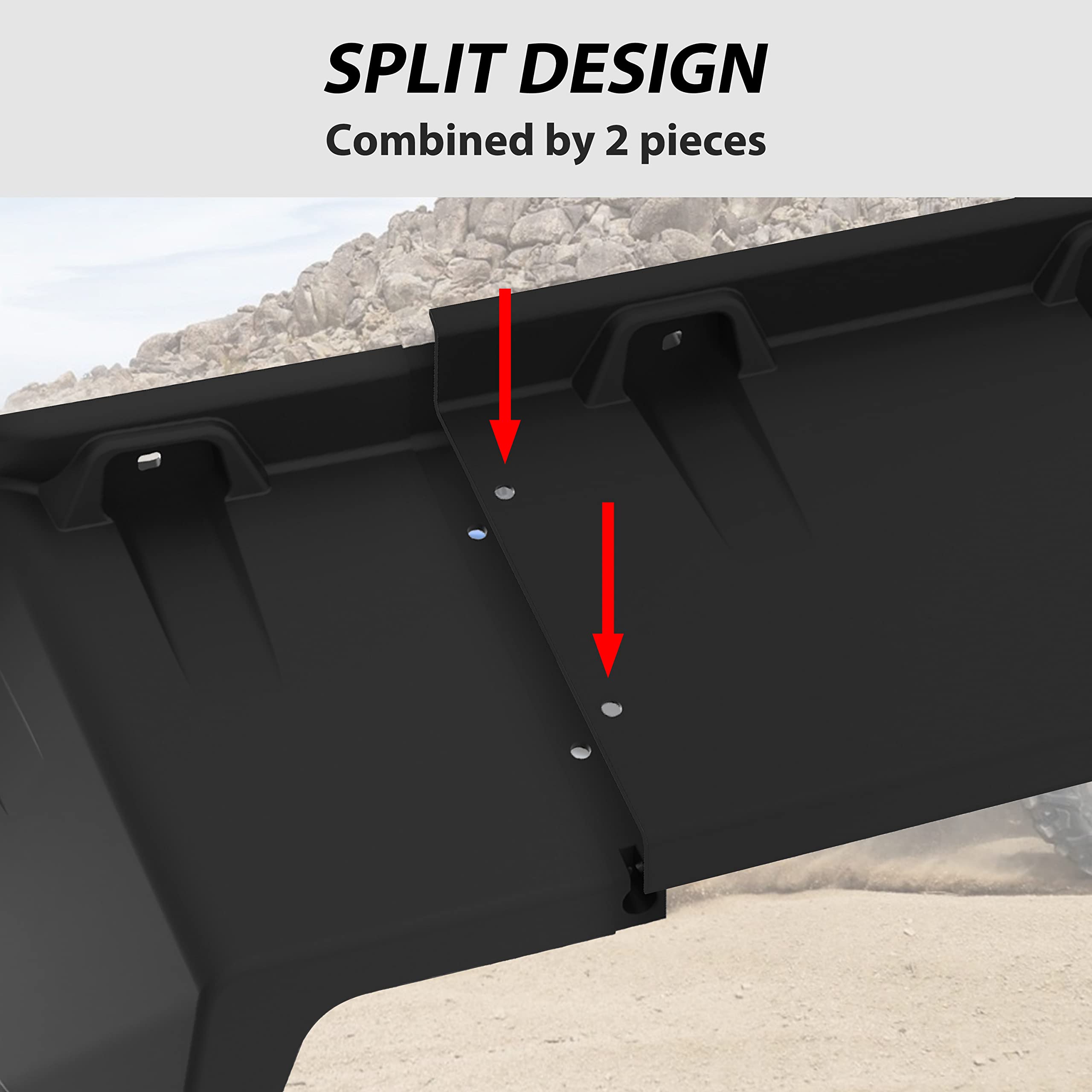 SAUTVS Fender Flares Kit for Can-Am X3, XXL Front Mud Guards, Polypropylene, 2017-2025 Models, 2PCS