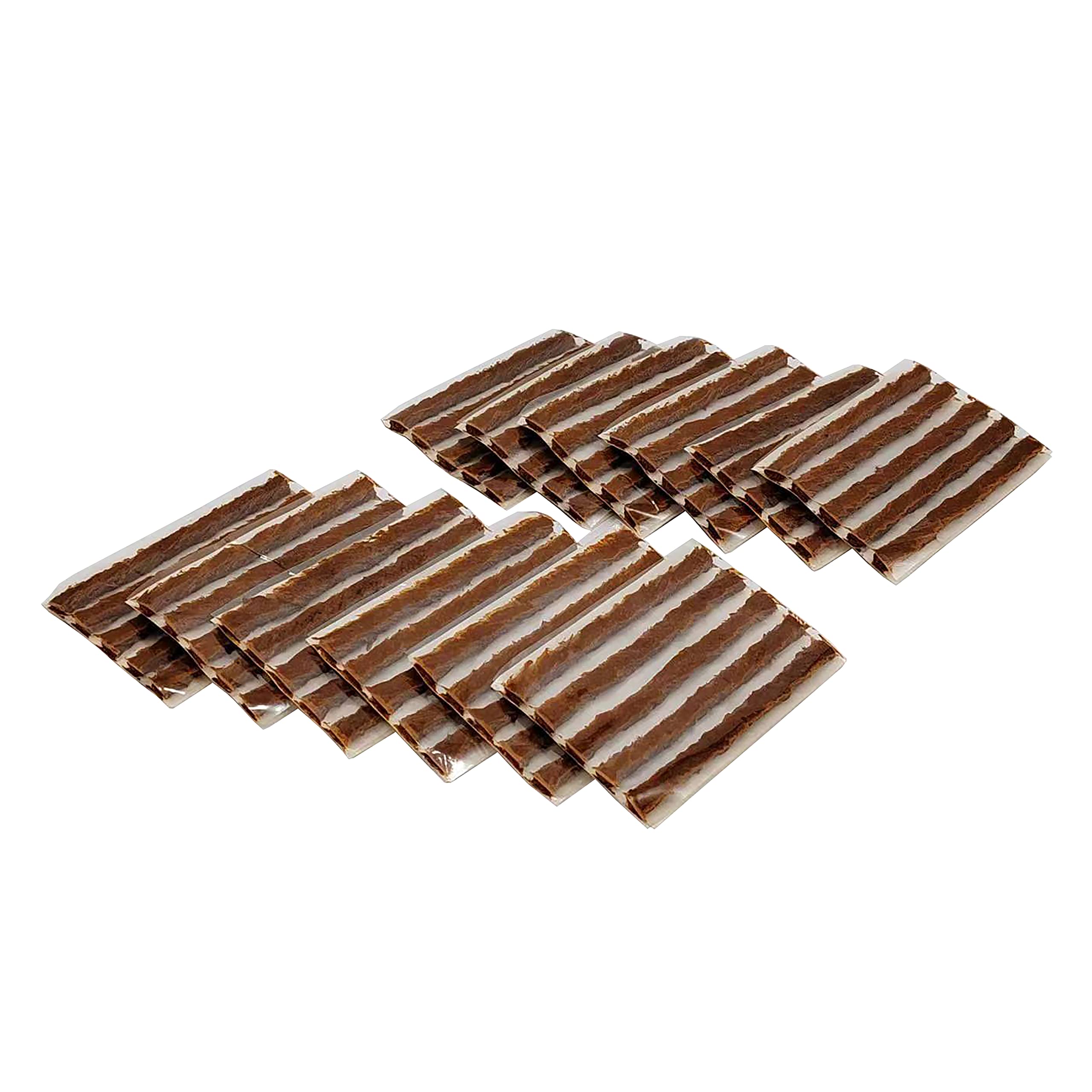 Zerint Ts-160C60 Tire Rubber Plug Strings (1/4'' X 4'' Brown 60 Strips), 6 X 100 Mm Emergency Tubeless Tyre Repair Plugs For Fla