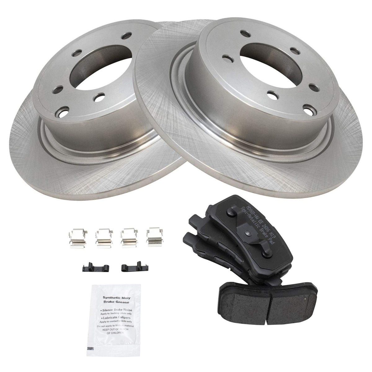 Trq Rear Posi Metallic Brake Pad & Rotor For Sebring Compass Patriot Lancer