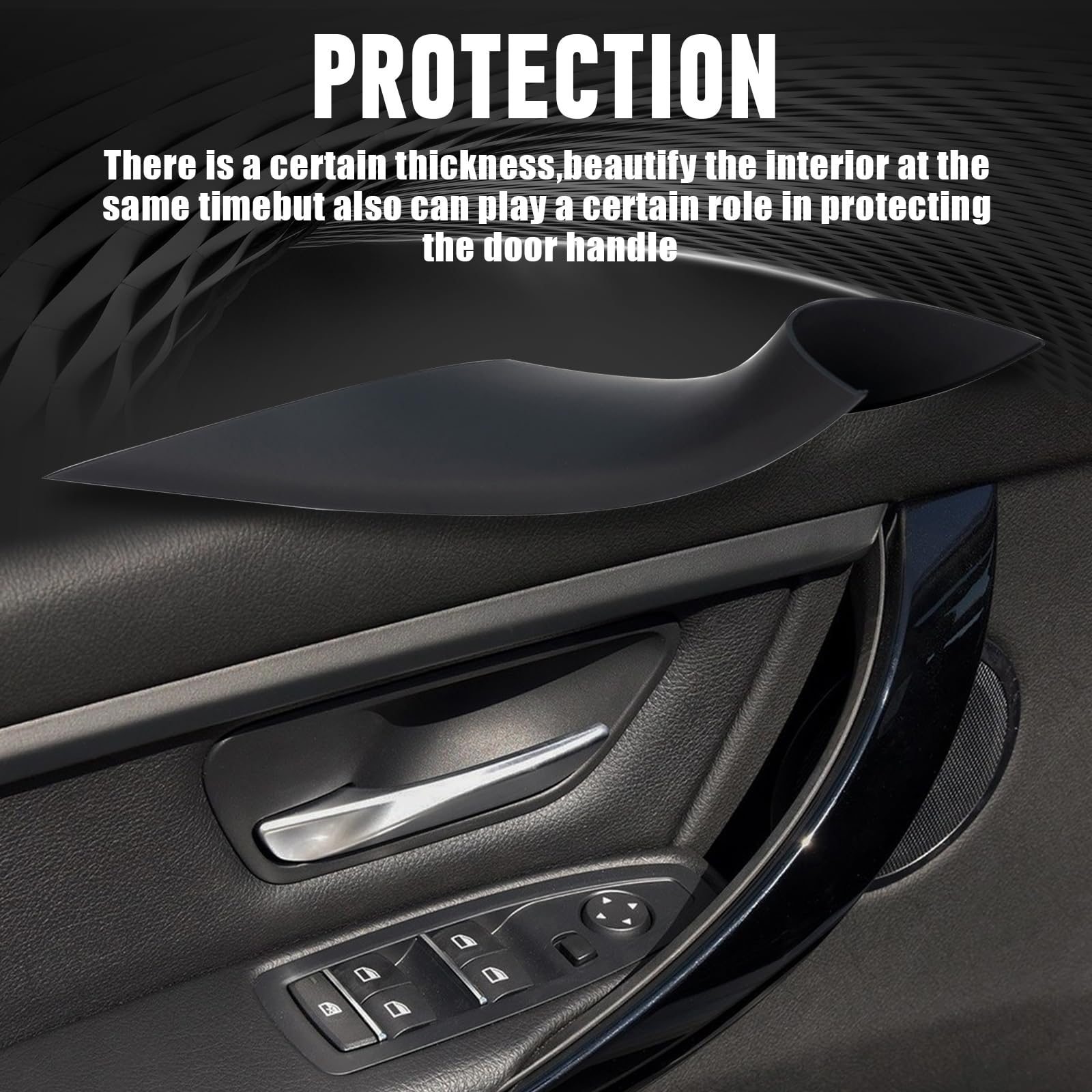 WEILEITE Front Interior Inner Inside Door Pull Handle Grab Cover Fit for BMW 320,328,330,335,M3 F30/F31/F34/F80 3 Series 2012-20