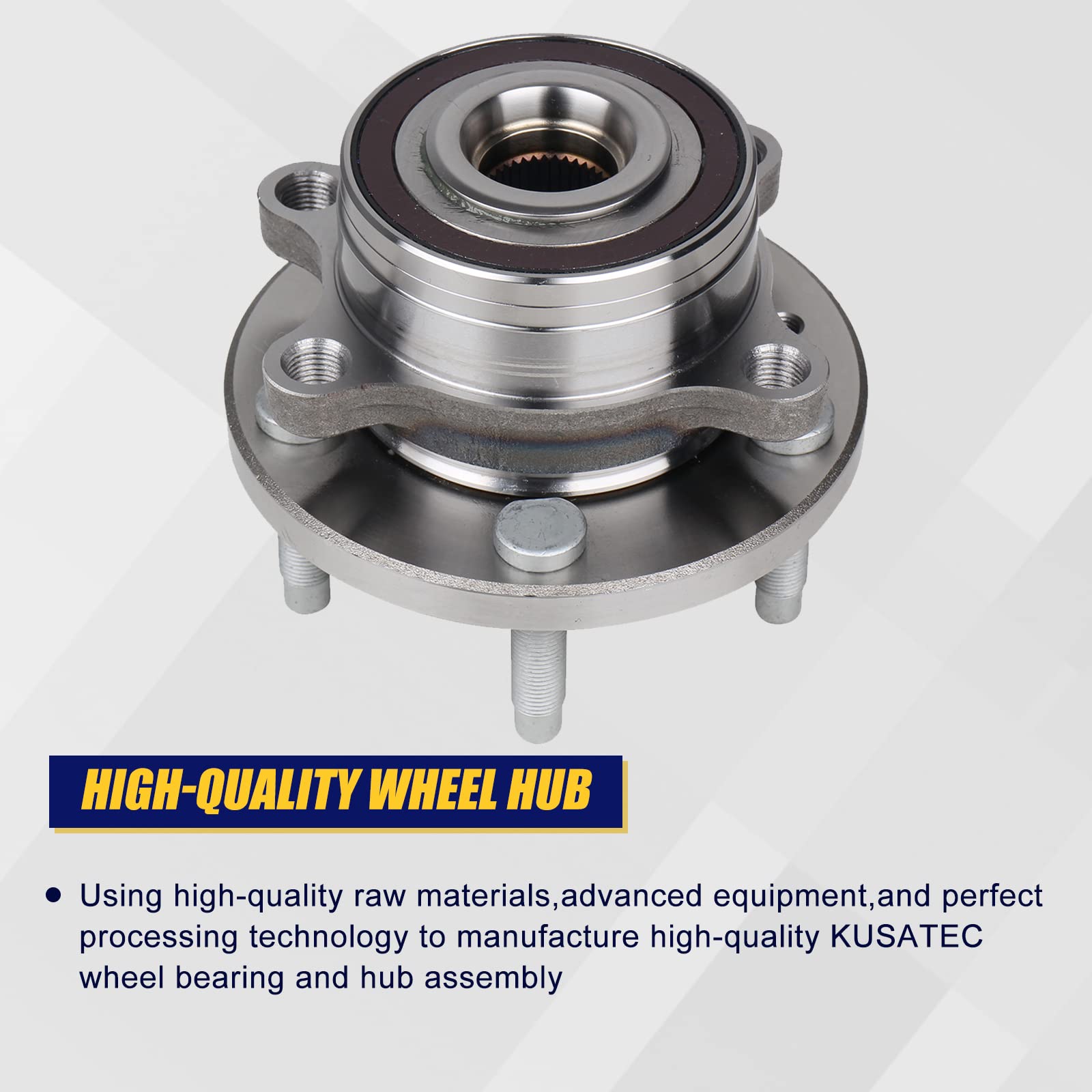 Kusatec 512460 Front/Rear Wheel Bearing And Hub Assembly Fit For Ford Explorer 2011-2018, Ford Police Interceptor Utility 2013-2