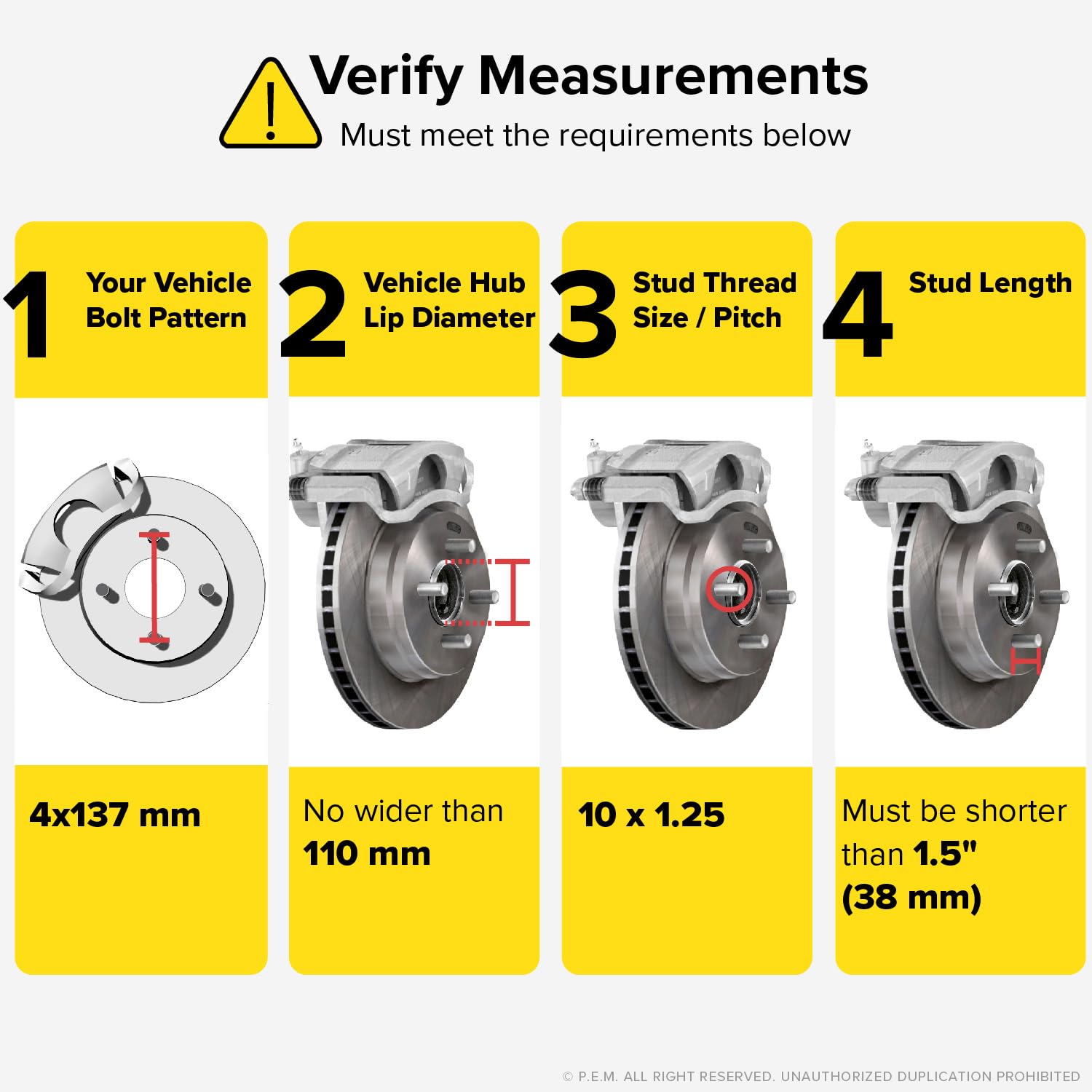 Rocktrix - 1.5 Inch Atv Wheel Spacers (4X137, 110Mm Bore, 10X1.25 Studs And Cone Seat Nuts) Compatible With Kawasaki Can-Am Bombardier (Read Listing For Year Model) Utv Silver V3 38Mm 2Pcs