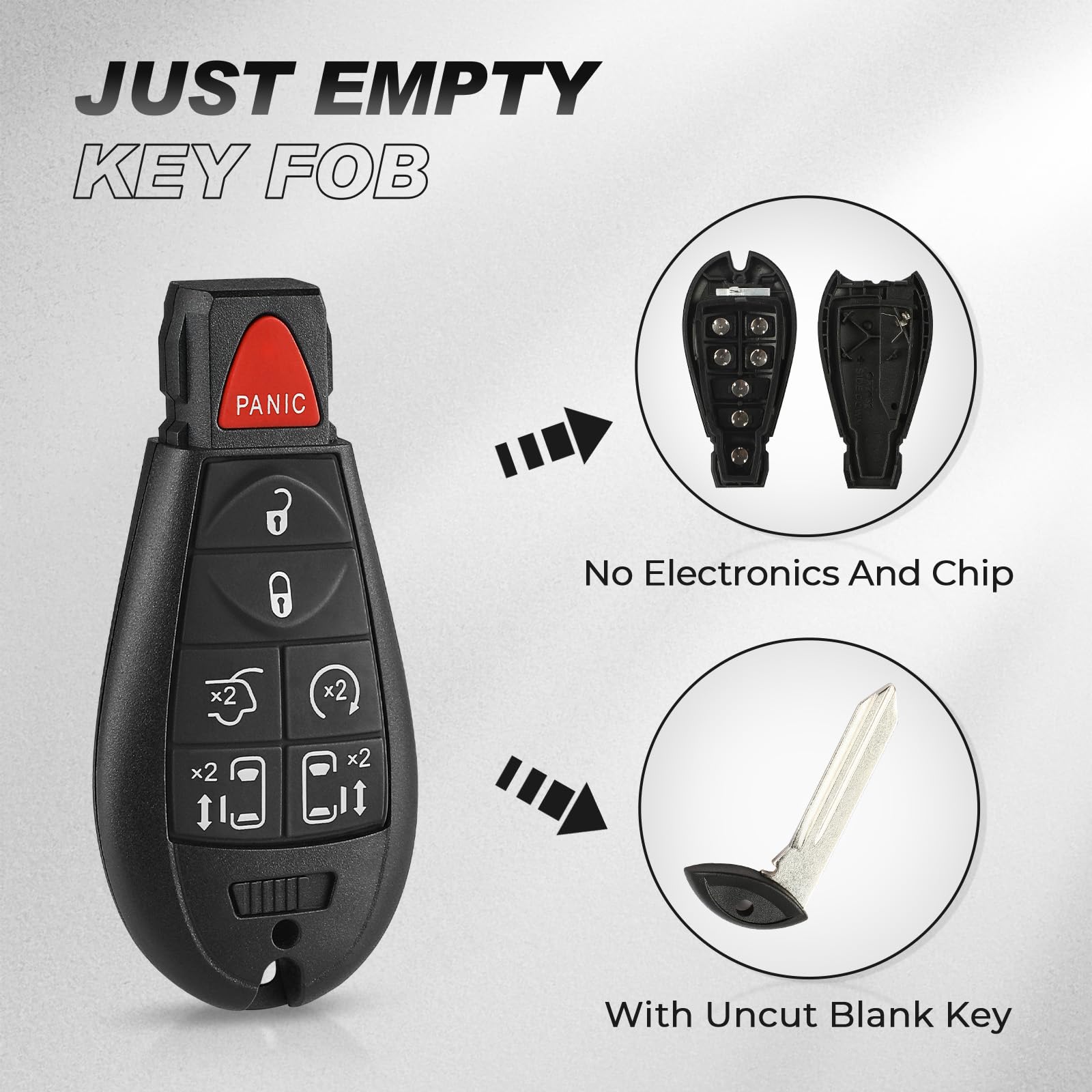 Helloauto Key Fob Fits For 2008-2016 Chrysler Town And Country 2008-2018 Dodge Grand Caravan 2010-2012 Volkswagen Routan M3N5Wy7