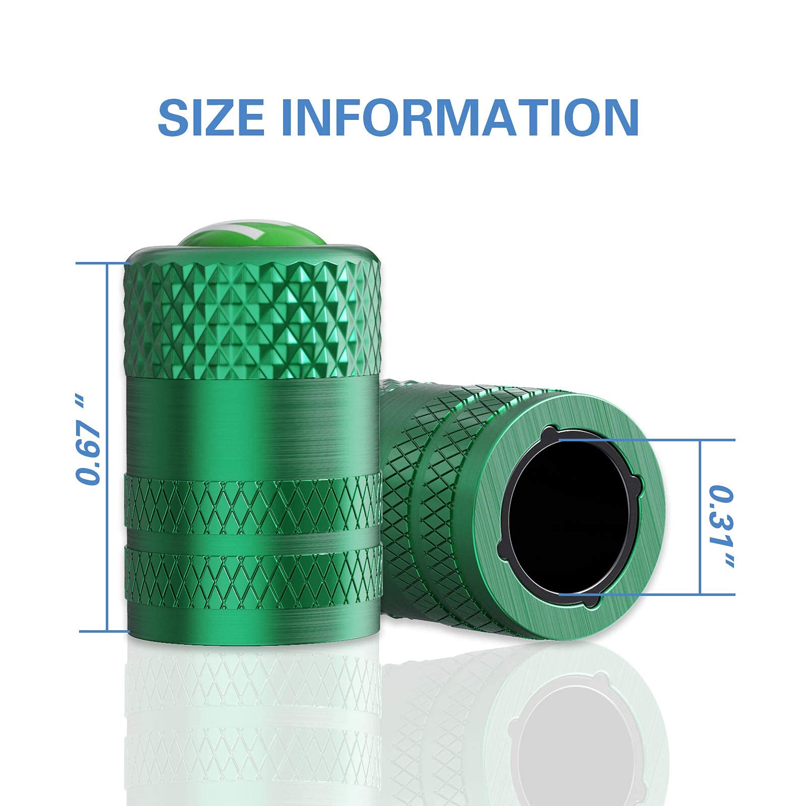 Ckauto 4 Pcs Aluminum Tire Valve Stem Caps With N2 Nitrogen Logo, Universal Stem Covers For Cars, Suvs, Bike And Bicycle, Trucks