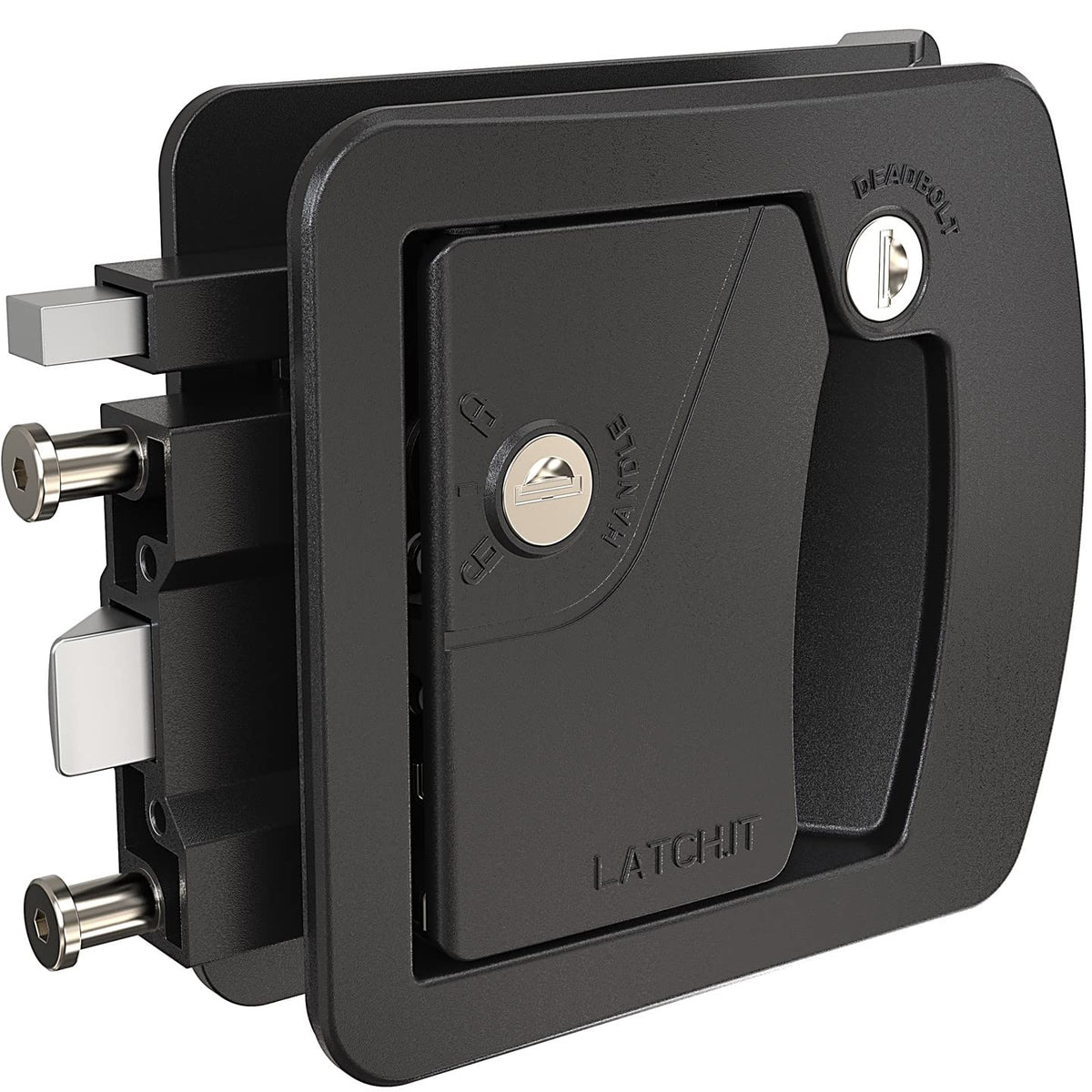 Latch.It Rv Door Lock Replacement  Class C Mechanical Rv Door Lock  All Metal Camper Door Locks  Rv Door Latch With 2 Mechanical