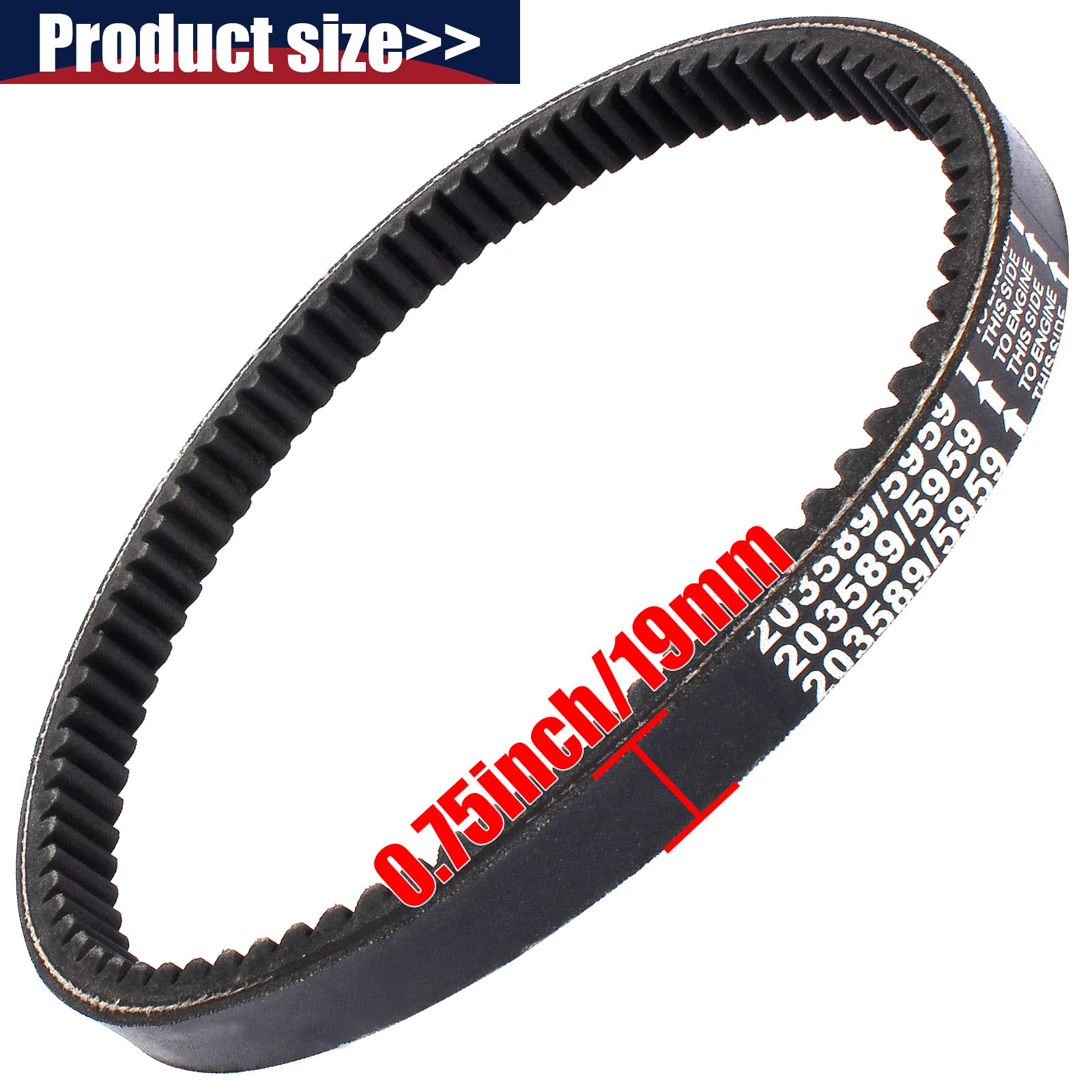 Liyyds 3 Pcs Drive Belt Compatible With Coleman Kt196 Go Kart Powersports Kt196Cc 4 Wheelers 196Cc 6.5Hp Gokart Buggy Mini Bike
