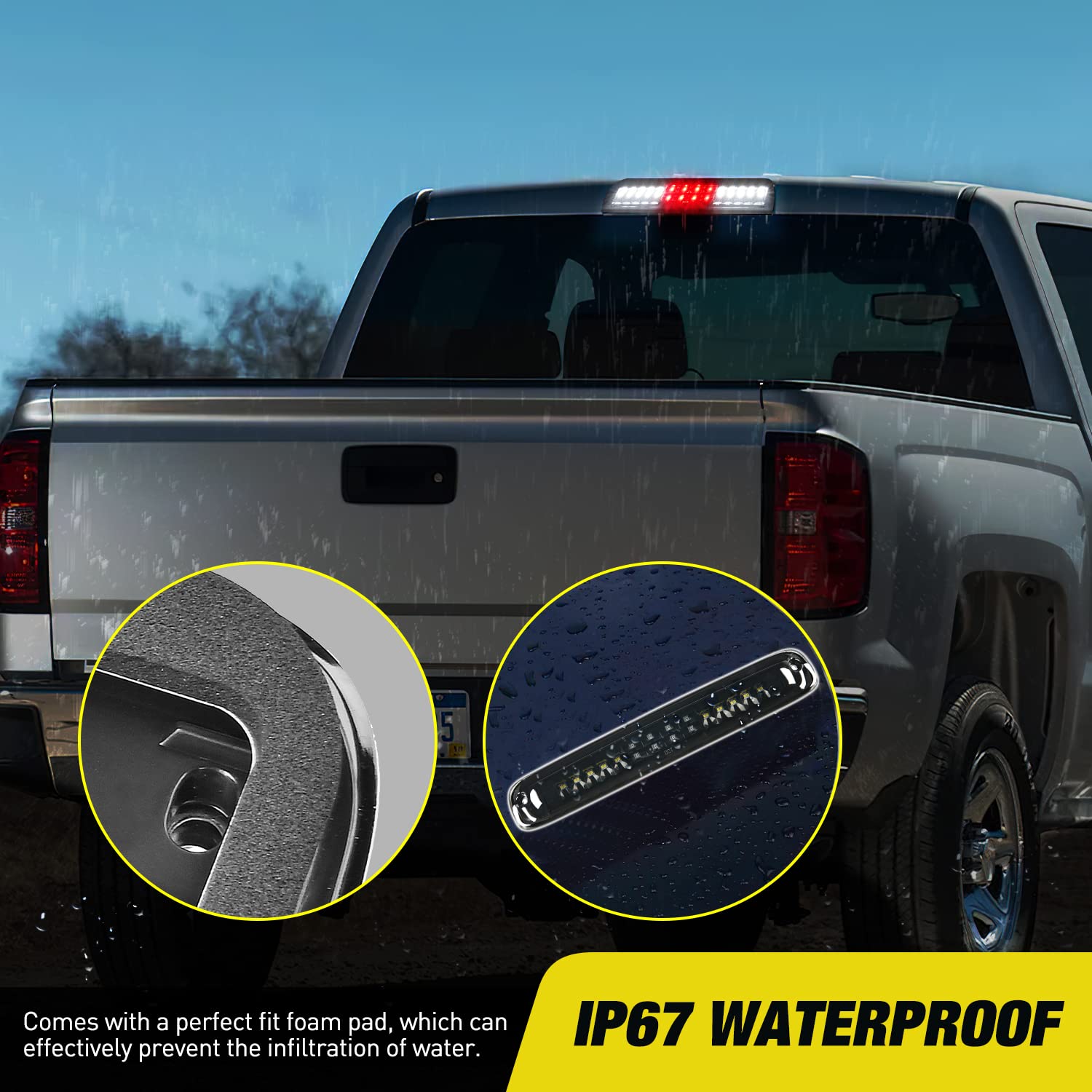 Nilight Third Brake Light High Mount 3Rd Brake Stop Reverse Cargo Led Lights For Chevy Silverado Gmc Sierra 1500 2500 3500Hd 201