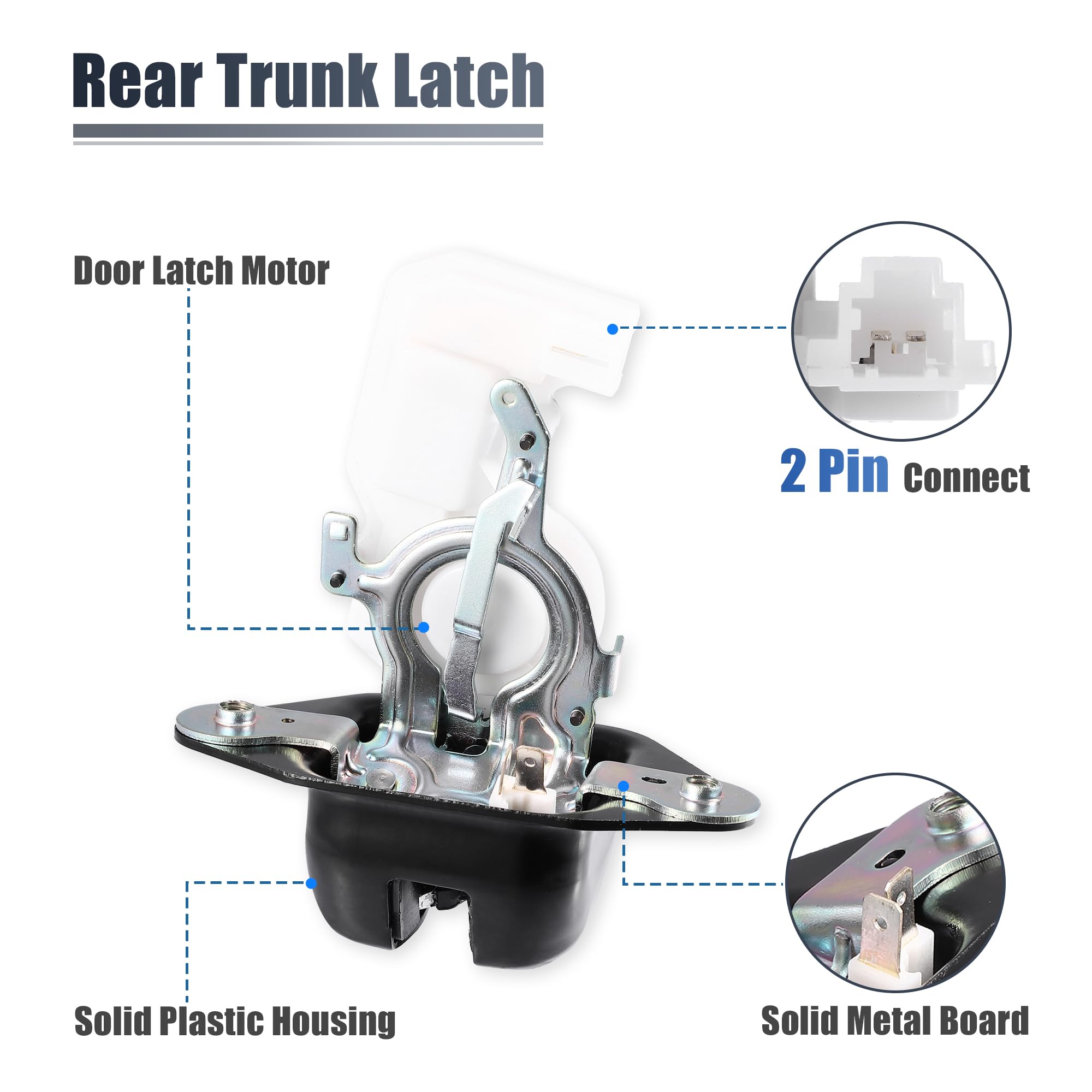 X AUTOHAUX Trunk Lock Actuator Rear Tailgate Latch Actuator for Honda CR-V CRV 2007-2011 for Honda Pilot 2009-2011 74800-SMG-G01