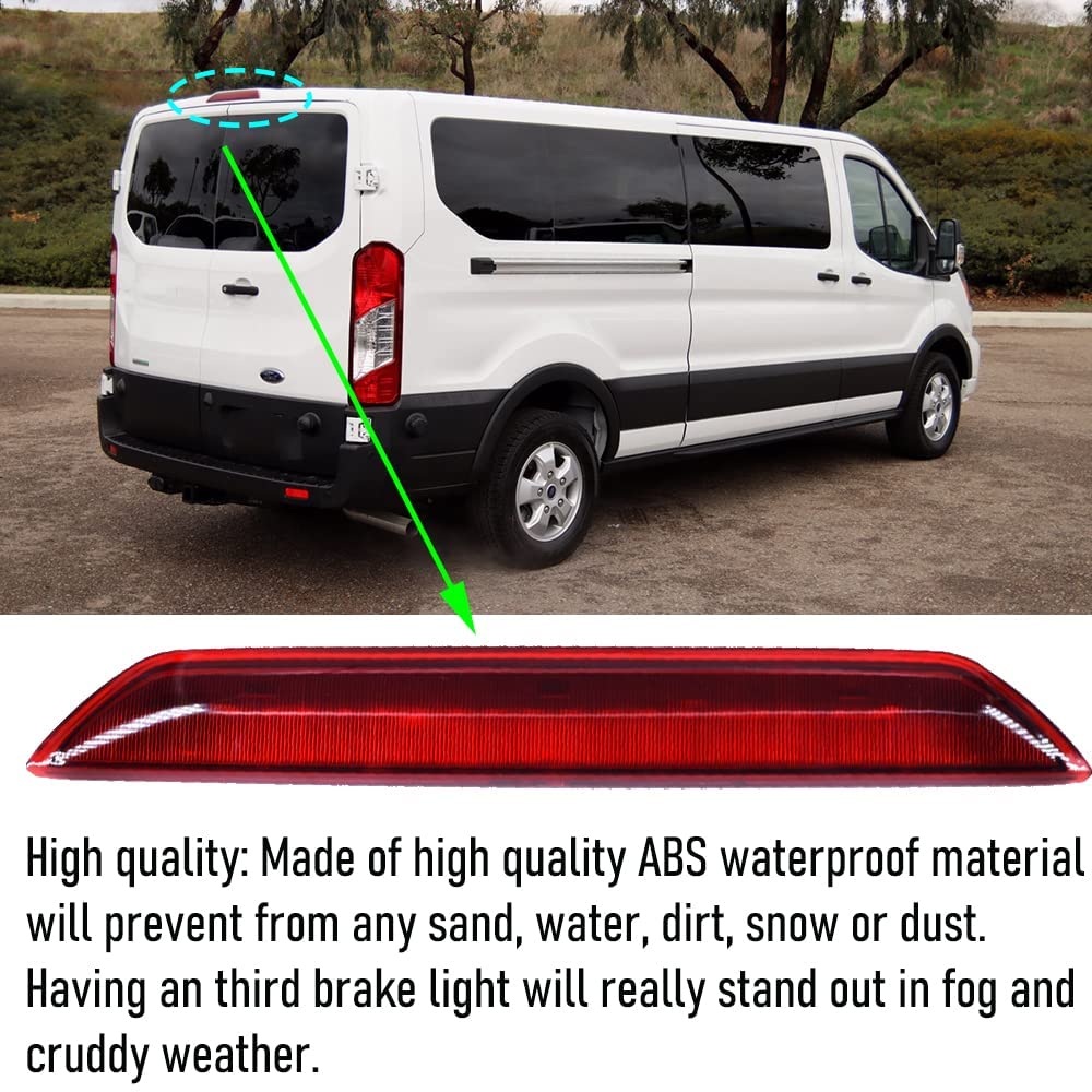 Rear Center Third 3Rd Brake Led Light High Mount Stop Light Lamp Fits For 2015-2020 Ford Transit 150 Transit 250 Transit 350 350 Hd