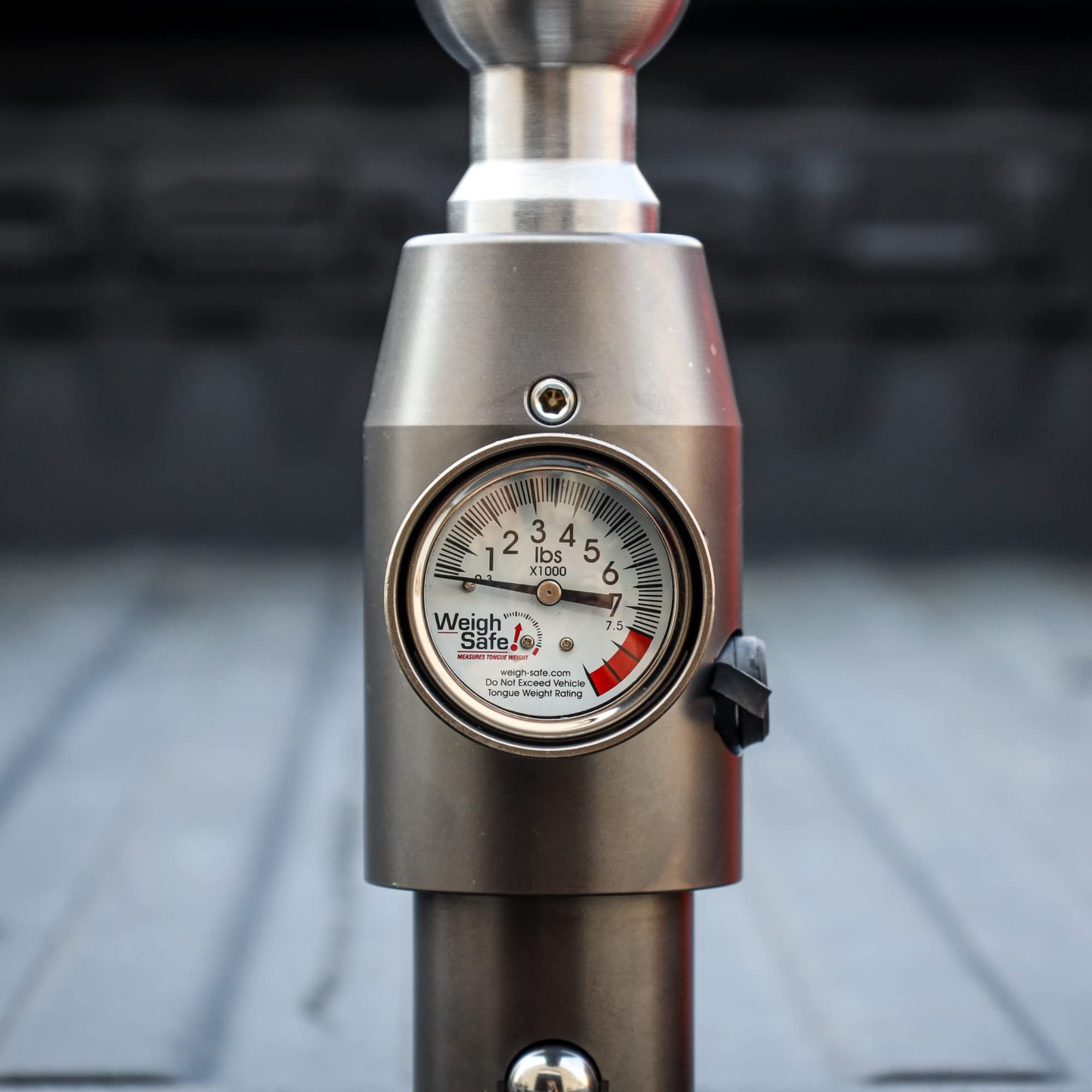 Weigh Safe Gooseneck Insert Ball with Tongue Weight Gauge - 30,000 LBS Rating, 2-5/16" Stainless Steel Tow Ball