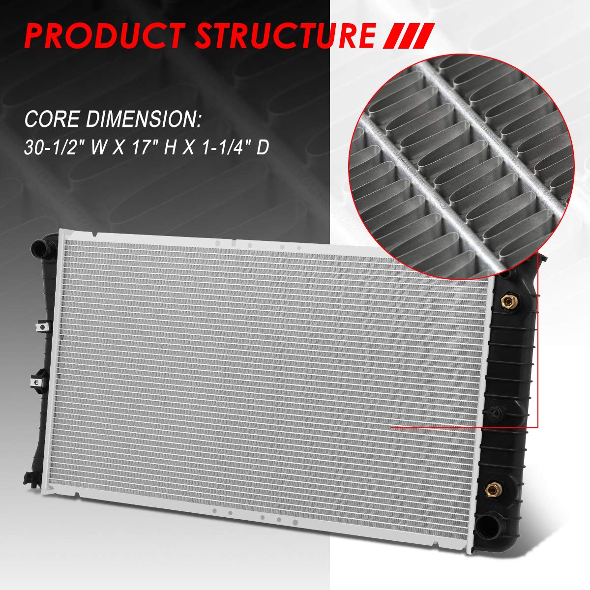 Auto Dynasty Radiator Compatible With 1991-1993 Buick Roadmaster Chevy Caprice 5.0L 5.7L At Mt, Dpi 1210 Factory Style 1-Row Coo