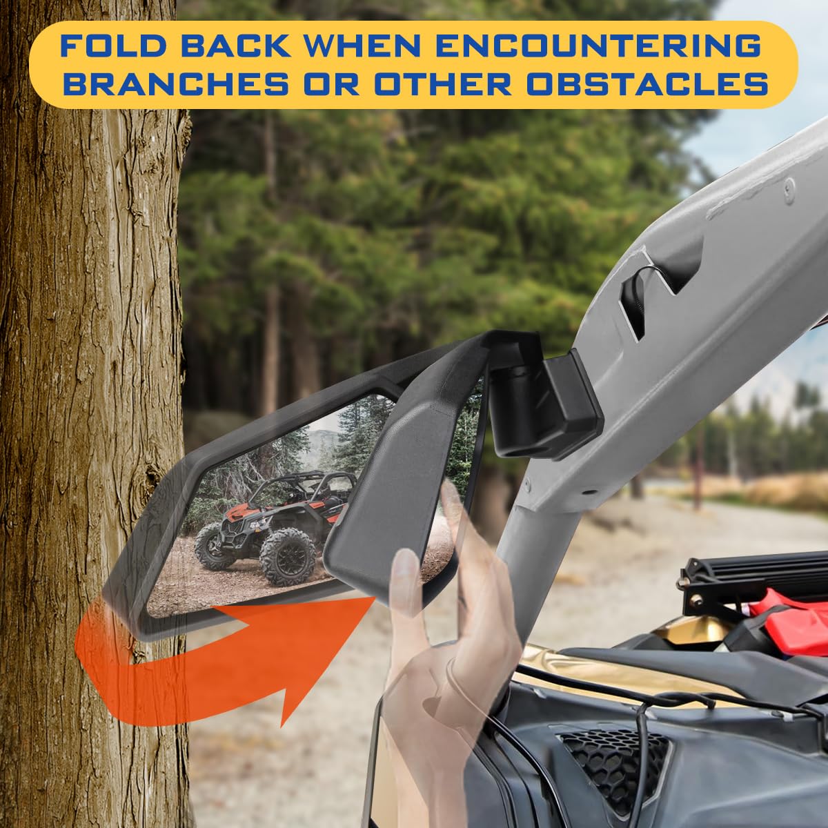 SHEJISI X3 Mirrors,Explosion-proof glass upgraded Maverick X3 side view mirrors Compatible with 2017-2023 Can Am Maverick X3 / X