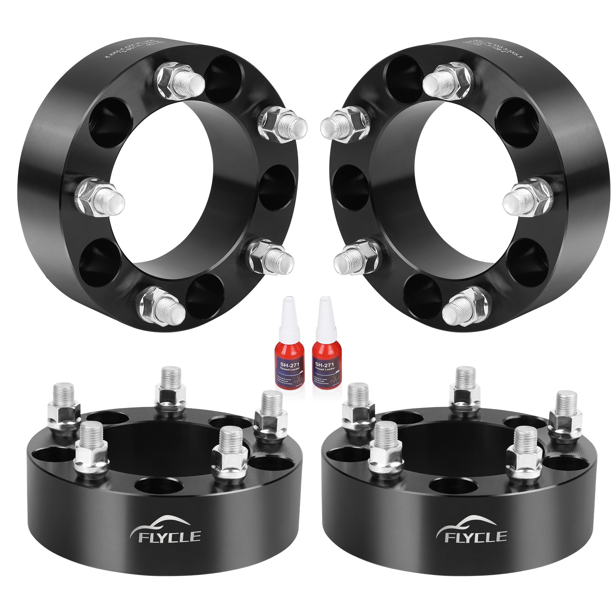 5X5.5 Wheel Spacers 2 Inch For 2012-2018 Ram 1500, 5 Lug 5X139.7Mm 2'' Forged Wheel Spacer For Ram 1500 With 14X1.5 Studs & 108M
