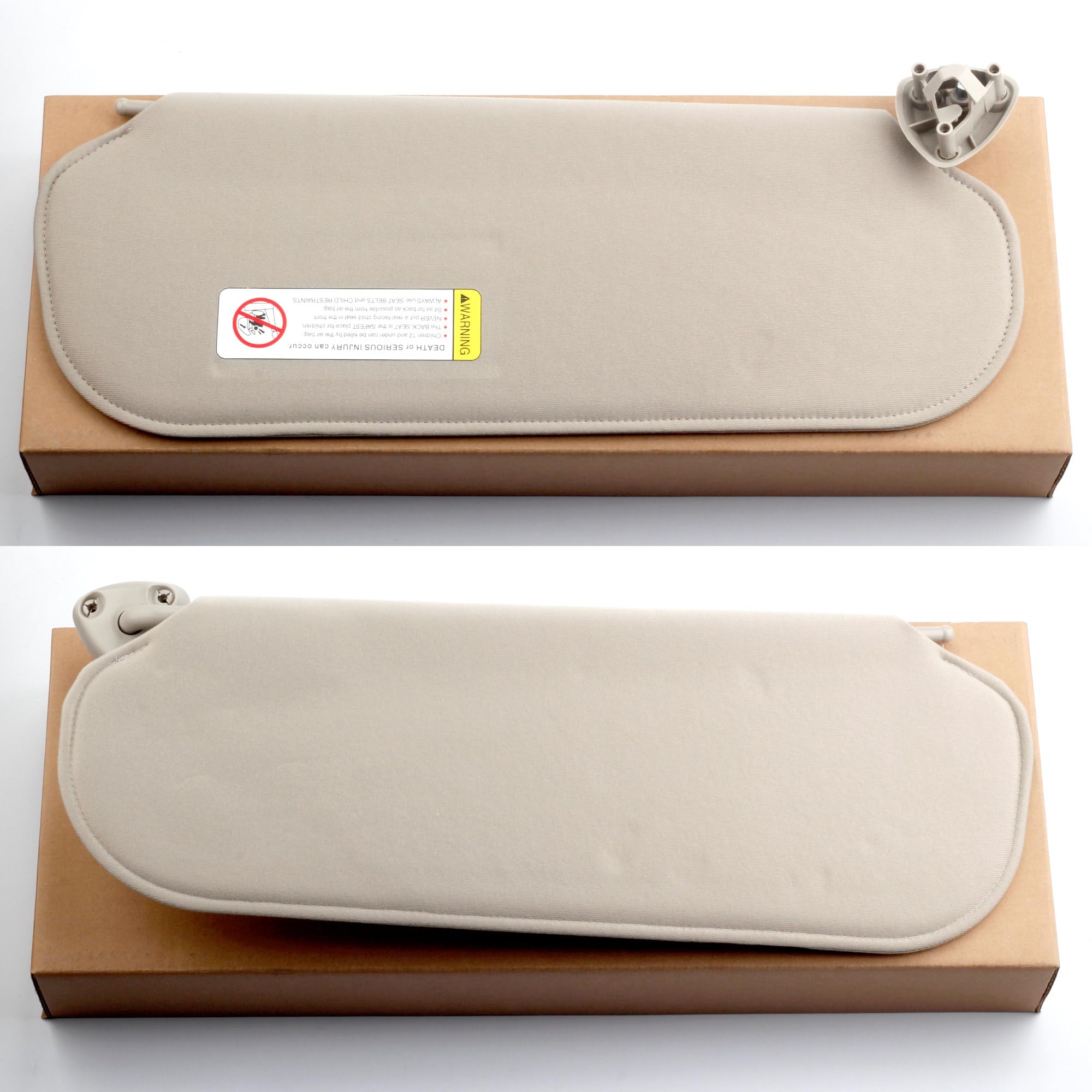 Dasbecan Gray Left Driver Side Sun Visor Compatible With Chevrolet Express Gmc Savana 1500 2500 3500 4500 1999-2019 Replaces# 84