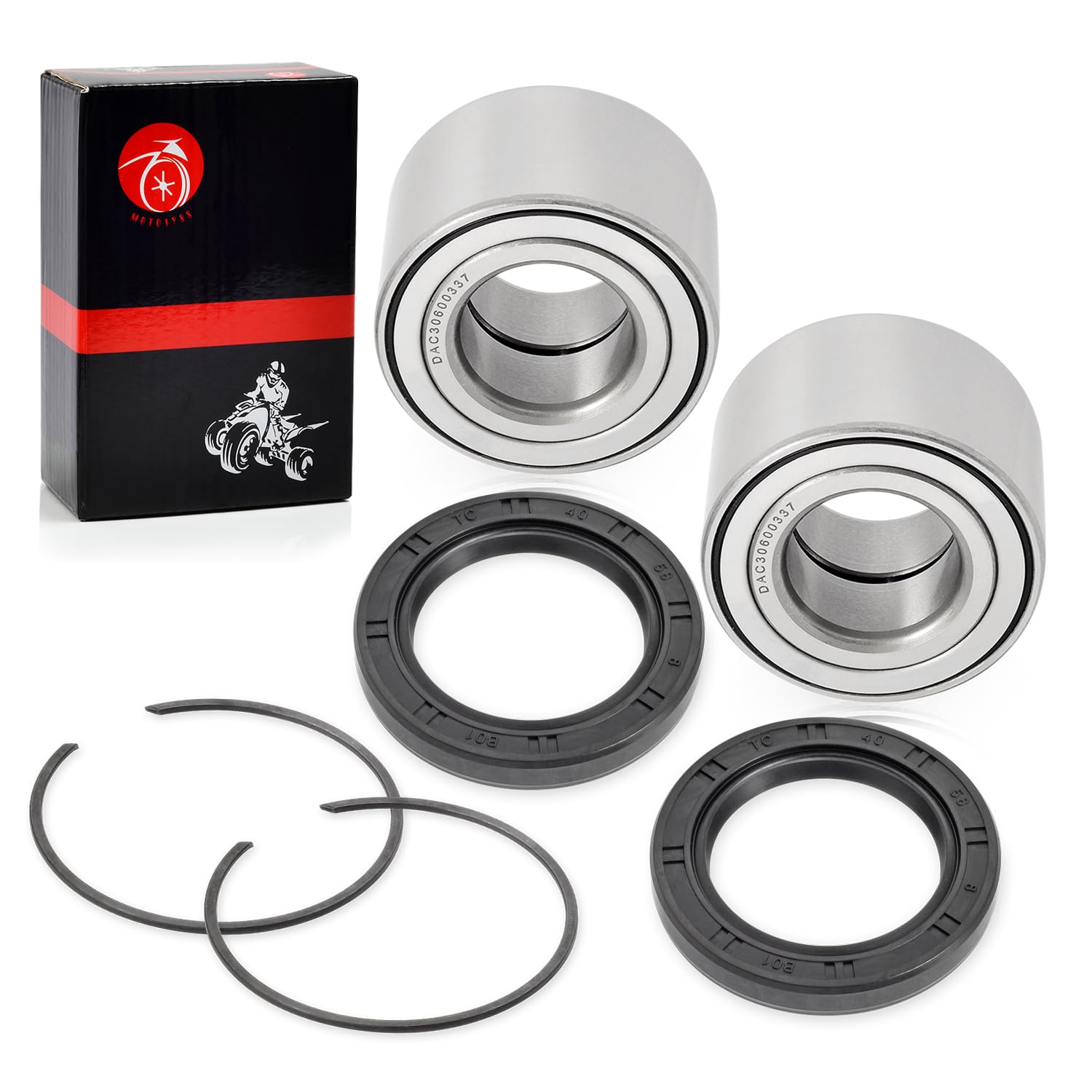 Heavy Duty Front Wheel Bearing 30X60X37Mm & Circlip For Can-Am Maverick Commander Outlander Renegade Max 330 400 450 500 570 650 800 80 1000 Defender Hd10 Hd8 Ds450 293350118 293350040 293350150