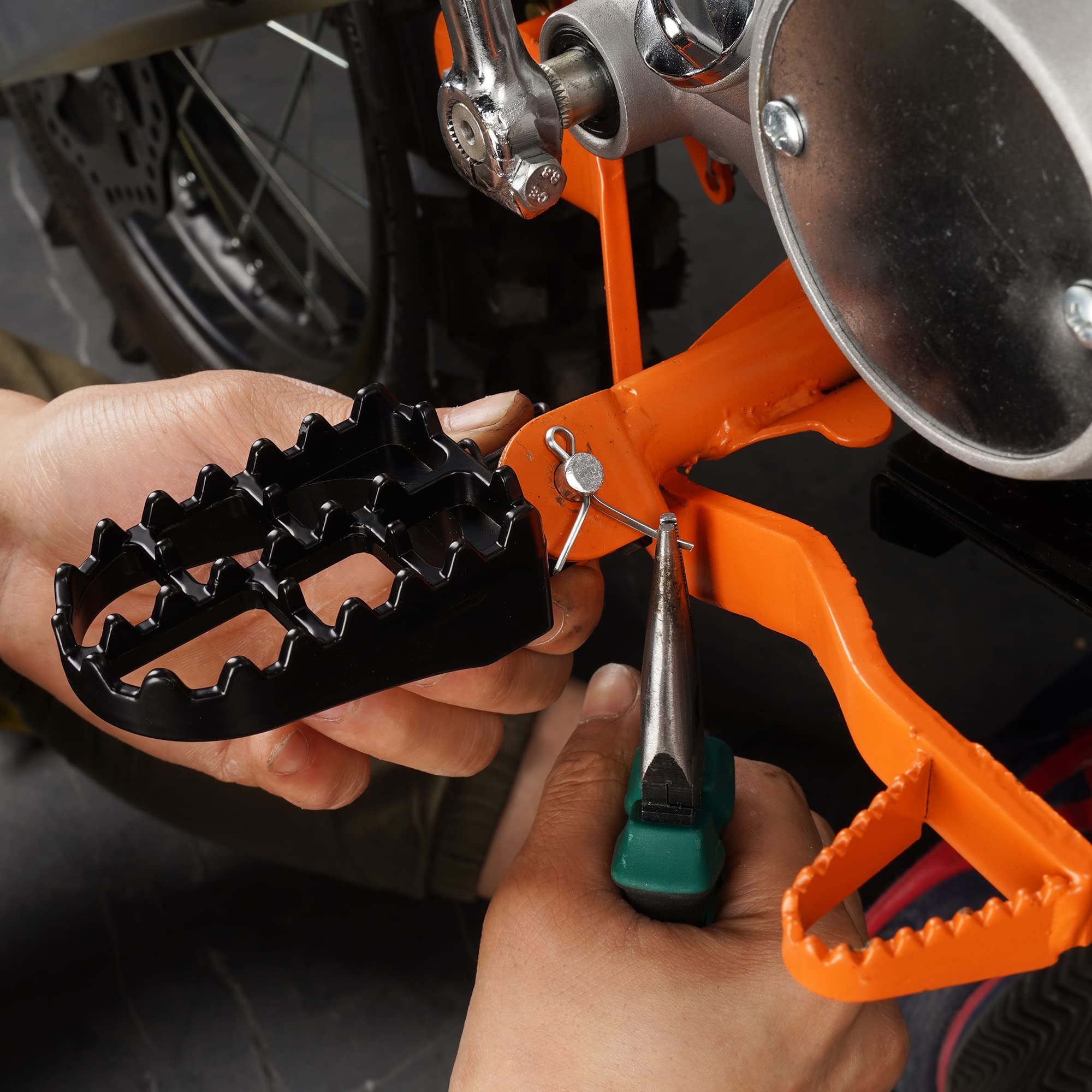 WEIYINGSI Dirt Bike Foot Pegs, Motorcycle Footpegs Pedals for 50CC 70CC 90CC 110CC 125CC Taotao PW50 PW80 TW200 XR50R CRF50 CRF7