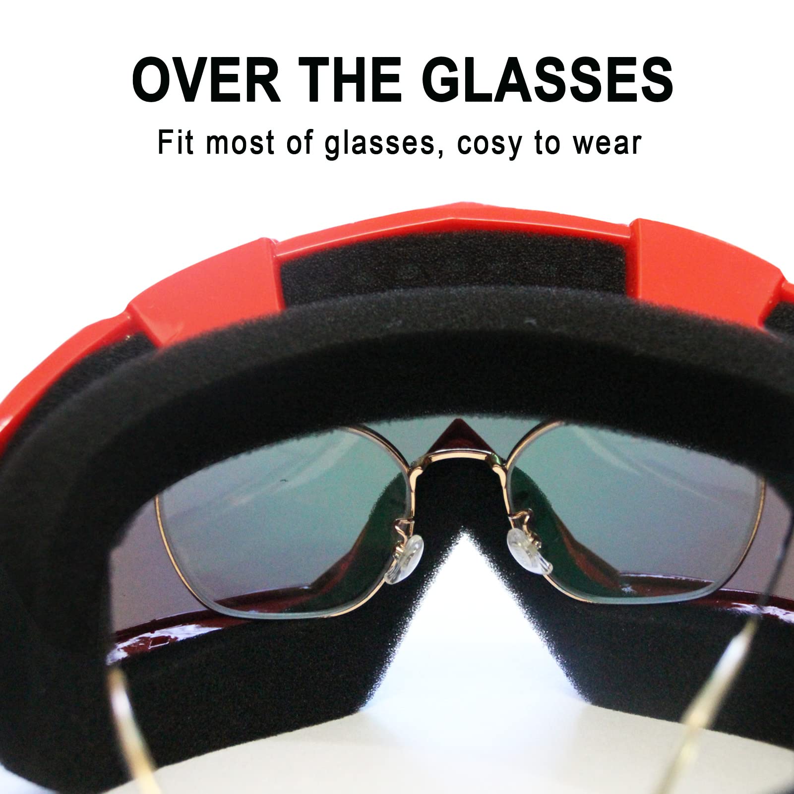 Shutuan Motorcycle Goggles Motocross Dirt Bike Goggles ATV Goggles for Adults Riding Goggles UV 400 Offroad Goggles Mx Racing He