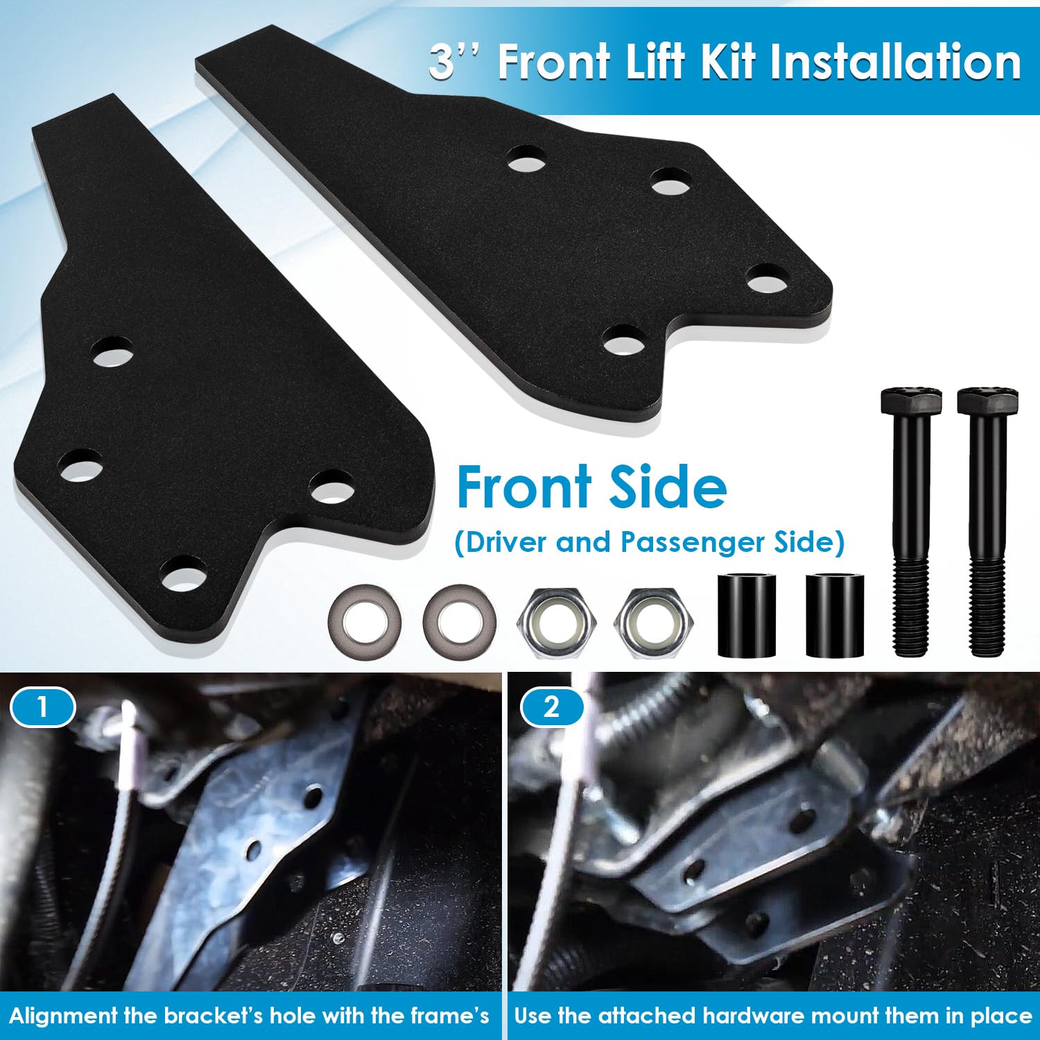 3'' Front & Rear Lift Kit UTV for Polaris Ranger 570/Fullsize 570 XP/XP 900/XP 900 CREW/XP 1000/XP 1000 CREW/1000 Diesel/1000 Di