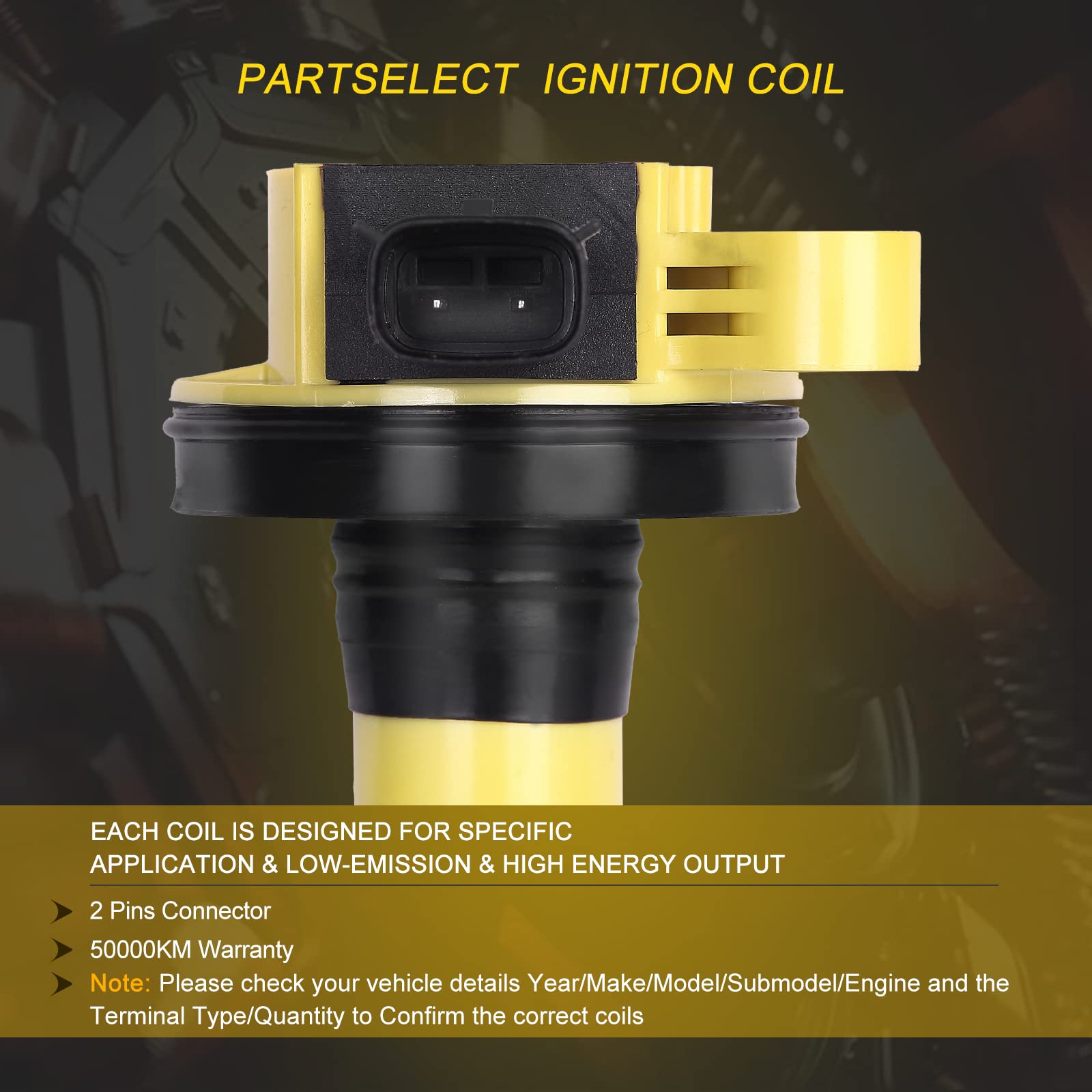 Partselect 6Pcs Ignition Coil Pack Uf-553 Dg520 Replacement For Ford Explorer F150 Edge Fusion Mustang Taurus Lincoln Mks Mkx Mk