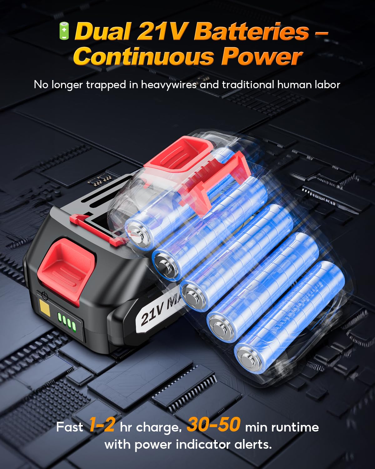 Eioehtl Cordless Buffer Polisher - 6 inch Car Polisher with 2pcs 21V 2000mAh Lithium Battery and 13 PCS Attachments, Car Buffer