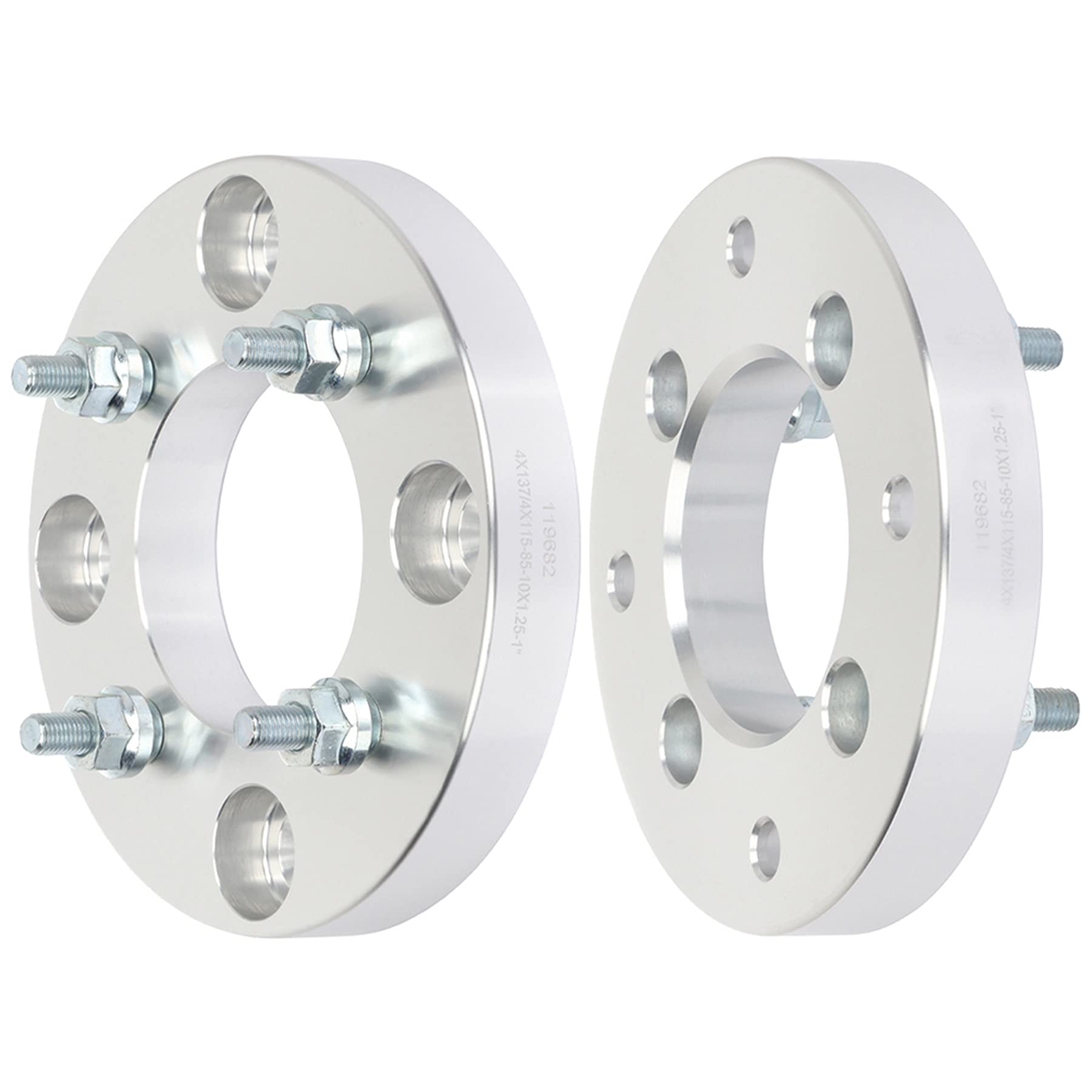 Roadfar 2Pcs 4 Lug Wheel Spacers Adapters 4X137 To 4X115 1 Inch Thickness Bore 85Mm Thread Pitch 10X1.25 Wheel Spacers Compatible For Outlander 330 2003-2005