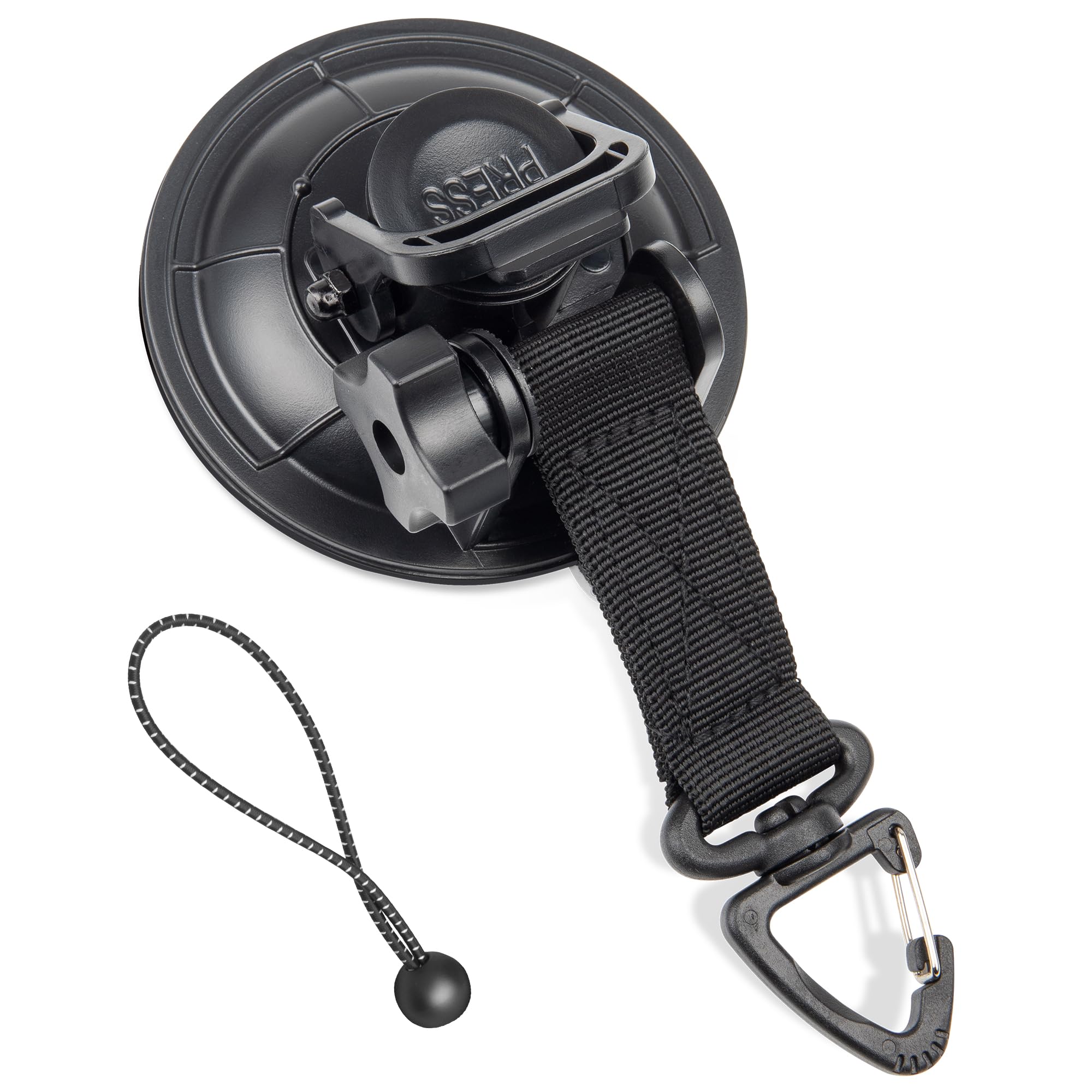 RED WOLF Heavy Duty 90MM Suction Cup Anchor Tie Down with Rotatable Hanging Hook Hold up to 100 LBs/45.36KG Each for Outdoor Cam