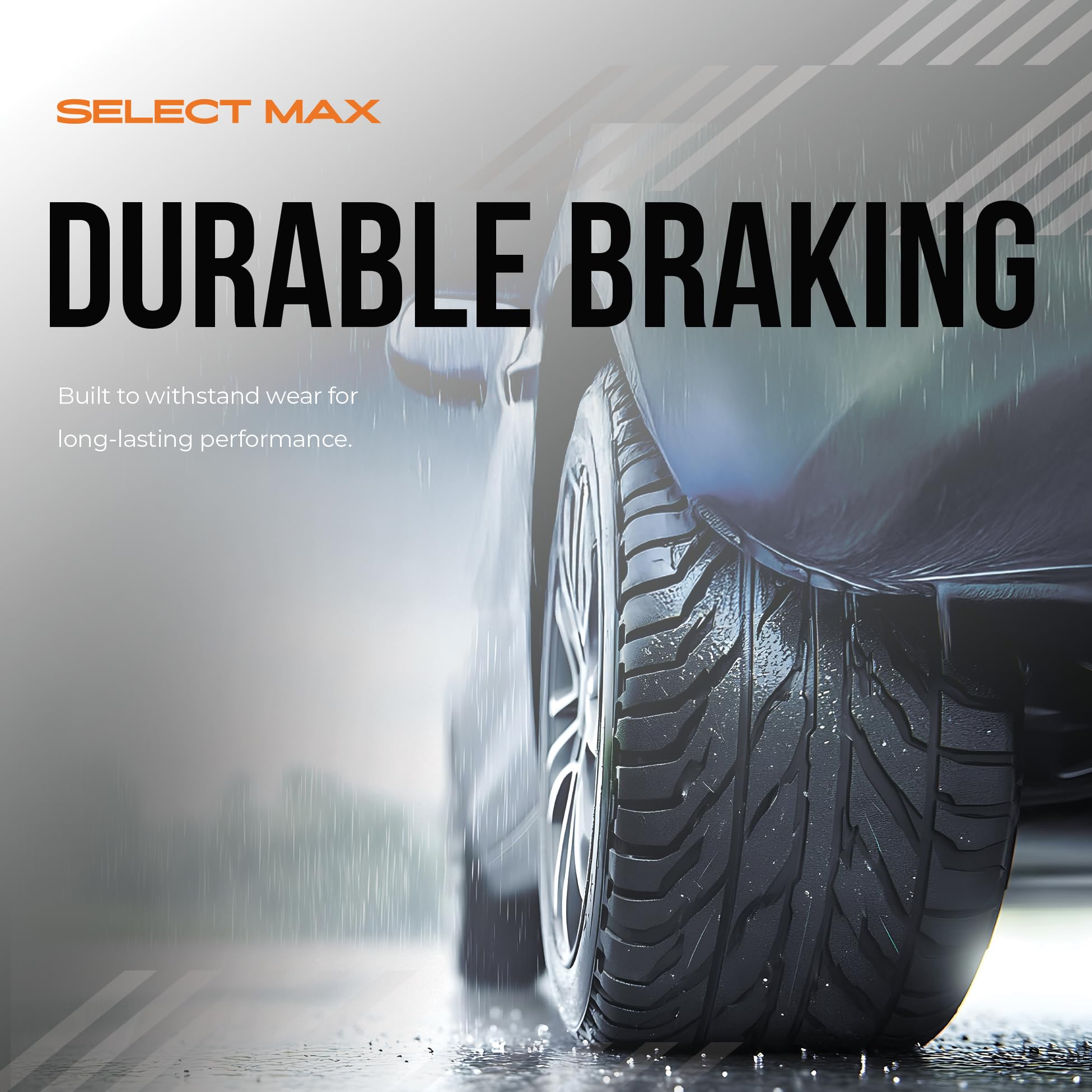 Max Advanced Brakes Rear Brake Pad Compatible With 2015 2016 2017-2020 Ford F150 W/Electric Parking Brake Expedition Compatible With Lincoln Navigator, Carbon Ceramic Pad W/Hardware