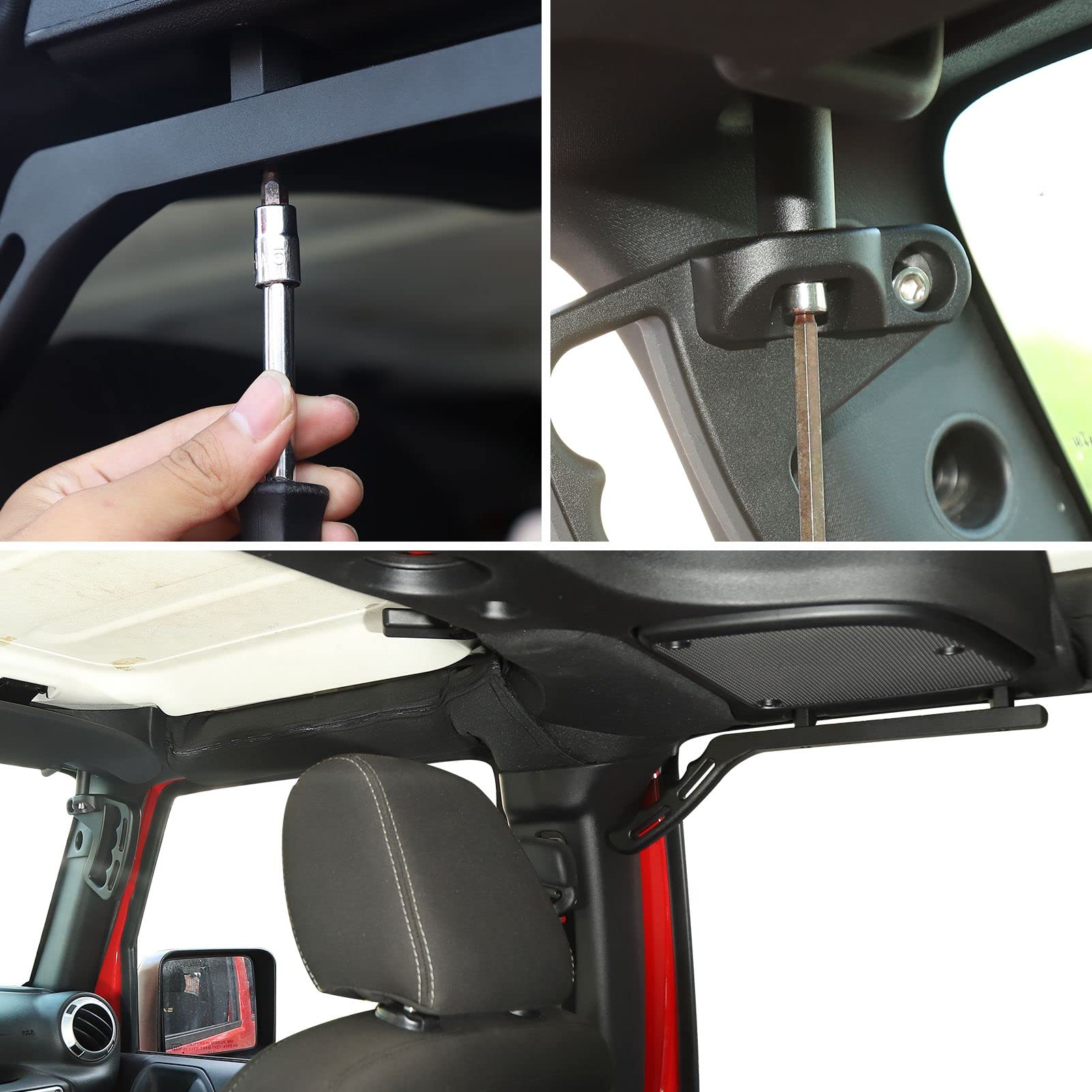 Front & Rear Aluminum Grab Handles Grip Handle Grab Bars For Jeep Wrangler Jk Jku Sports Sahara Freedom Rubicon X & Unlimited X