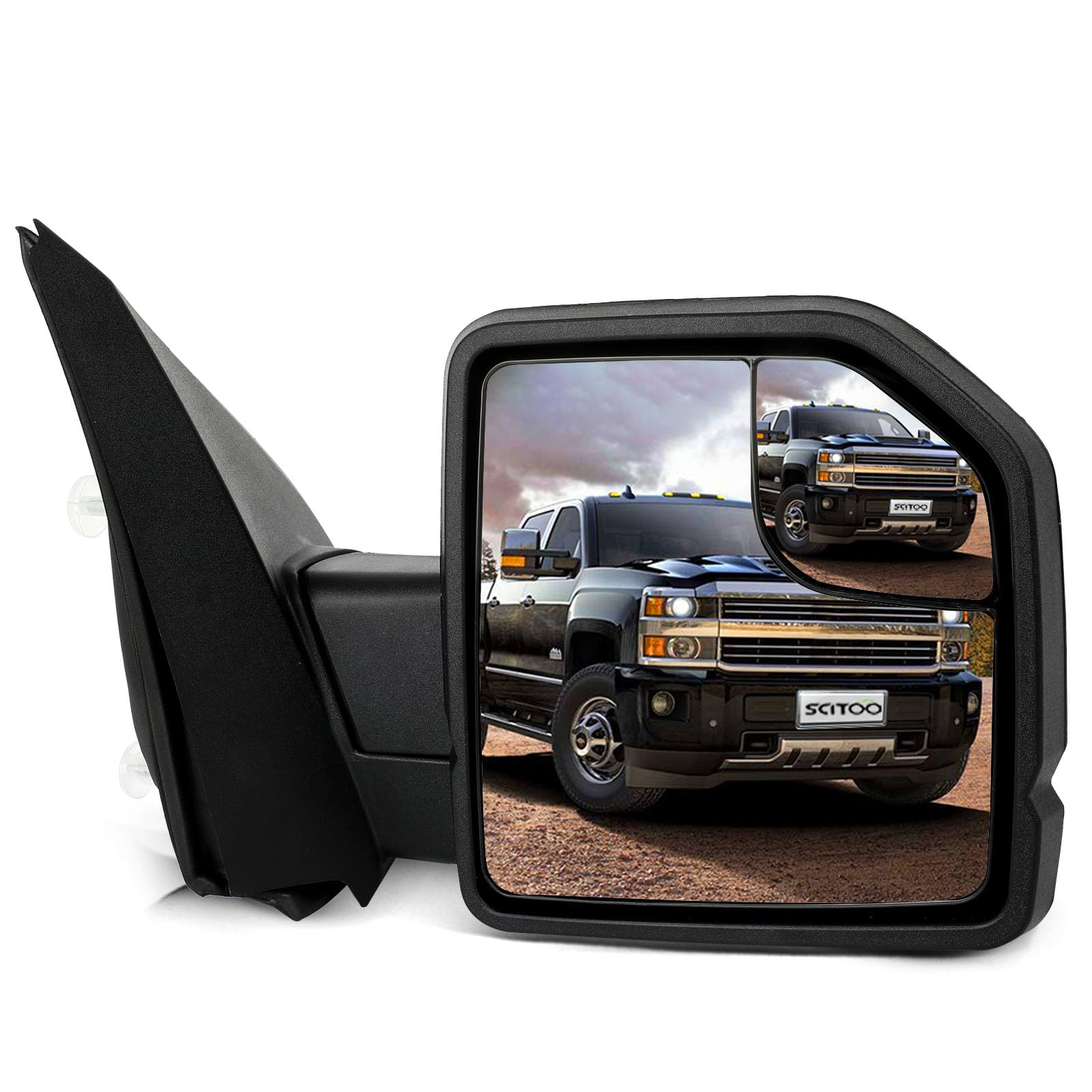SCITOO fit for Ford for F150 Towing Mirrors with Puddle Light Black Rear View Mirrors fit 2004-2014 for F-150 with Turn Signal L