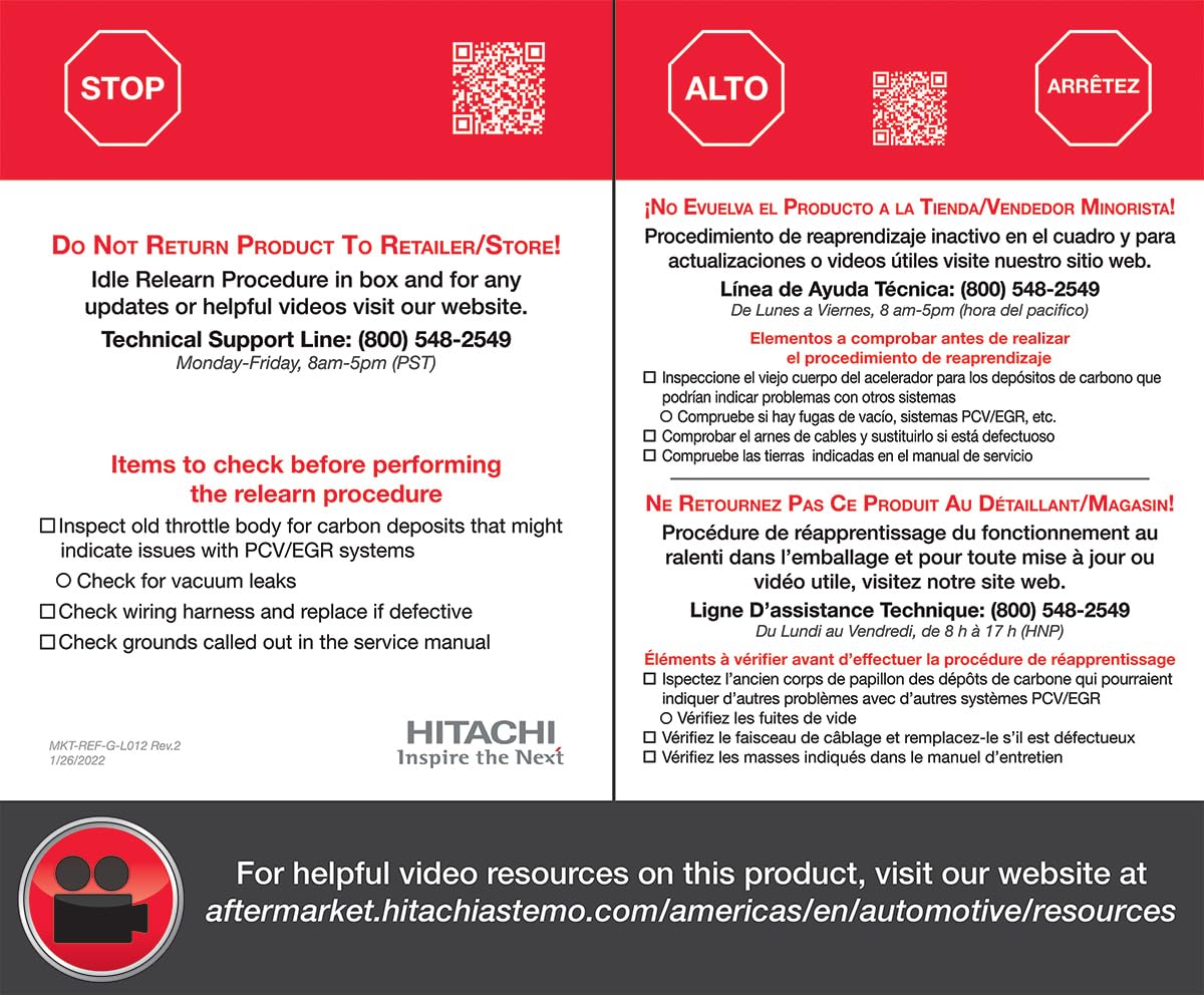 Hitachi Etb0014 Fuel Injection Throttle Body