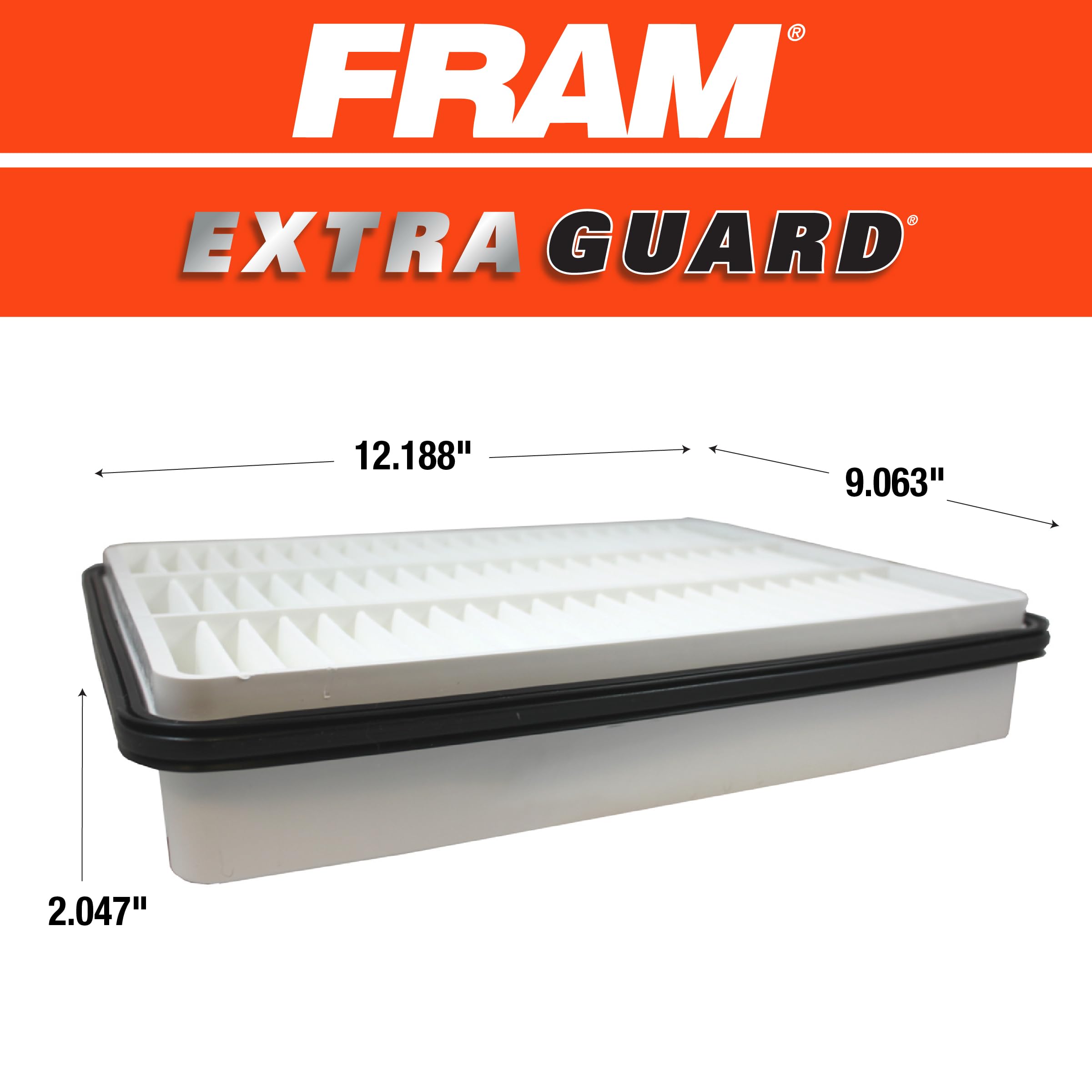 Fram Extra Guard Ca8918 Replacement Engine Air Filter For Select Lexus And Toyota Models, Provides Up To 12 Months Or 12,000 Mil