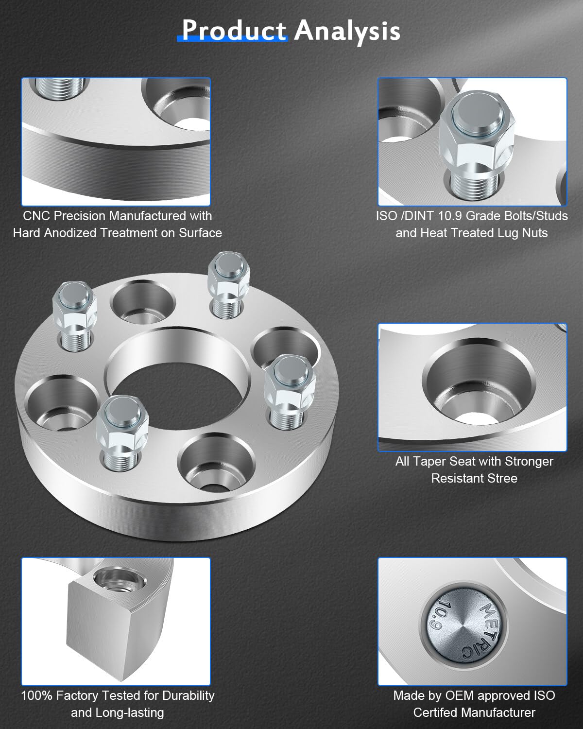 ECCPP 1 inch 4x100mm to 4x100mm Wheel Spacers 4 Lug with 12x1.5 Studs fit for 2005-2010 for Cobalt 2004-2011 for Aveo 2004-2020