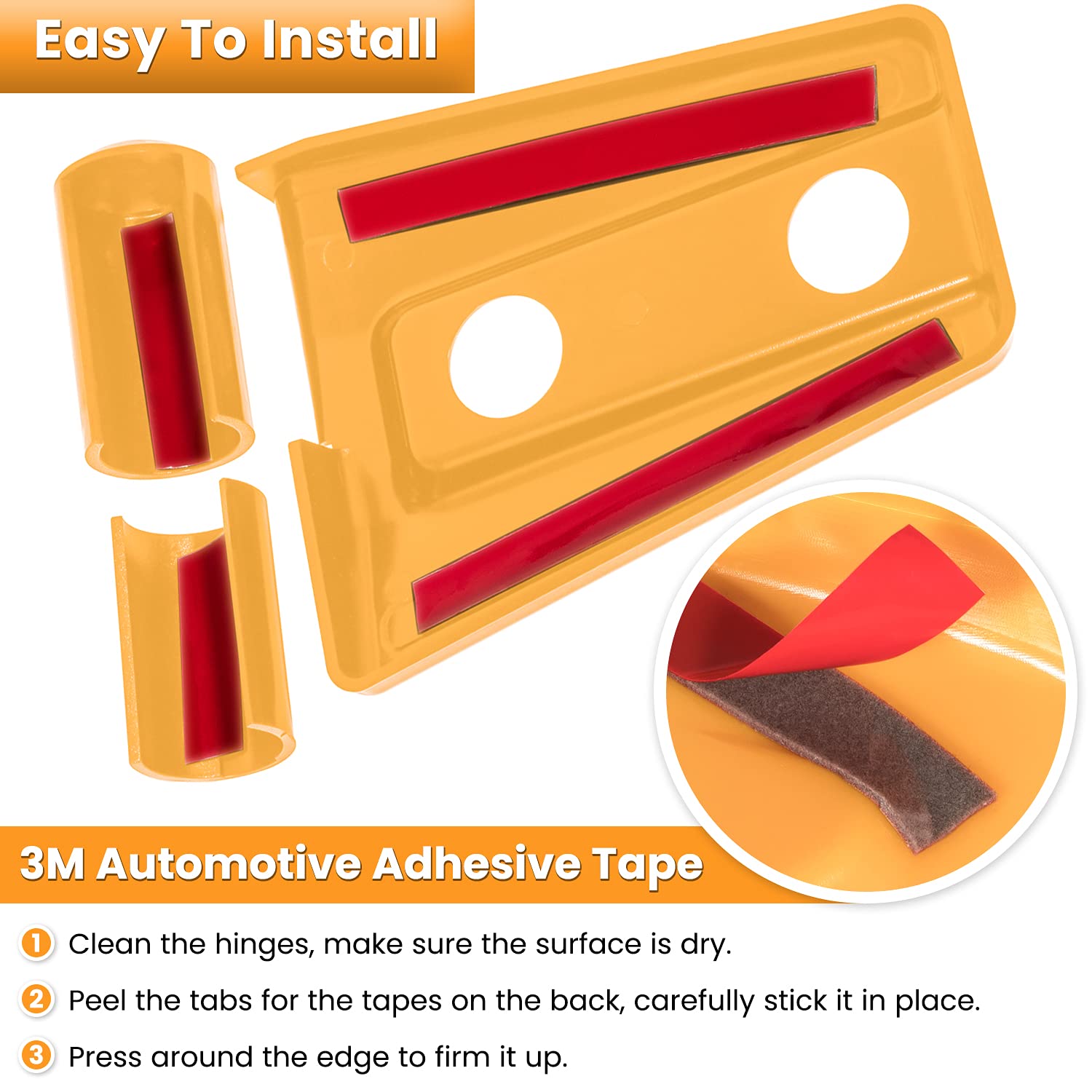 Door Hinge Cover Trim Exterior Accessories For Jeep Wrangler Jk Jku Sport Rubicon Sahara X Unlimited 2-Door & 4-Door 2007-2018 (